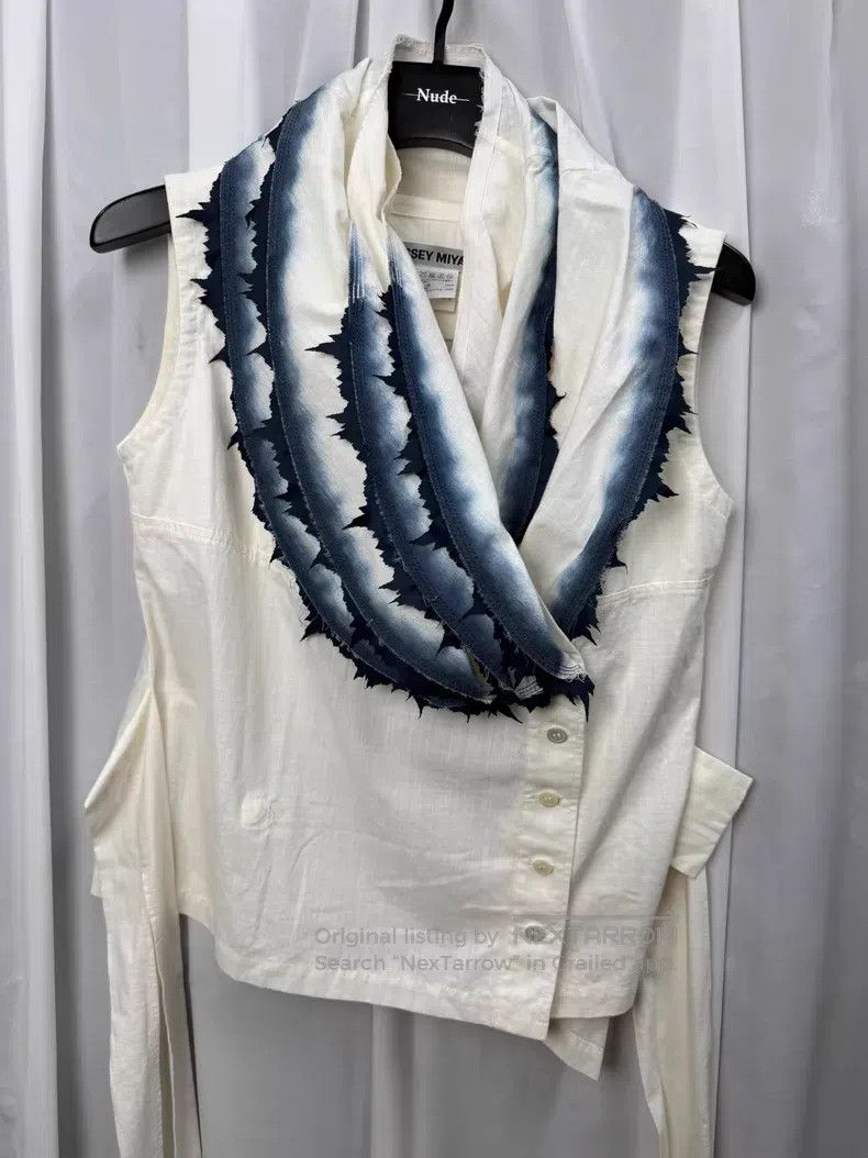 Issey Miyake Issey Miyake Size 2 Dyed floral collar ribbon sleeveless ve Size M / US 6-8 / IT 42-44 - 7 Thumbnail