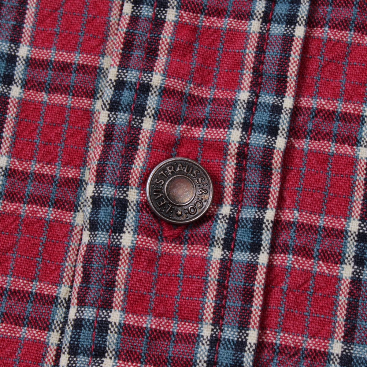 Levi's × Vintage LEVIS Levi Strauss Vintage Rare Plaid Shirt Metal Button Size US M / EU 48-50 / 2 - 7 Thumbnail