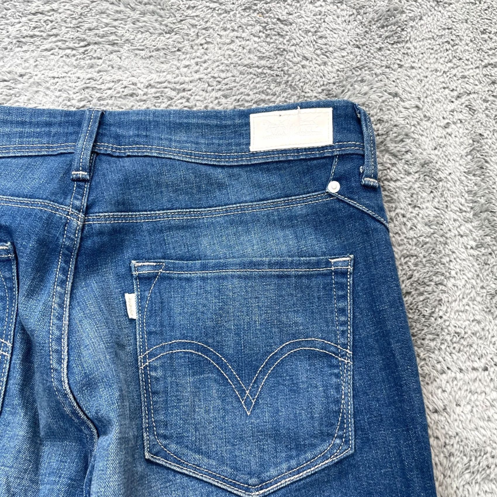 Levi's Levis Jeans Womens Blue Cropped Cotton Stretch Mid Rise Skinny Leg 30x24 Denim Size 30" / US 8 / IT 44 - 4 Thumbnail