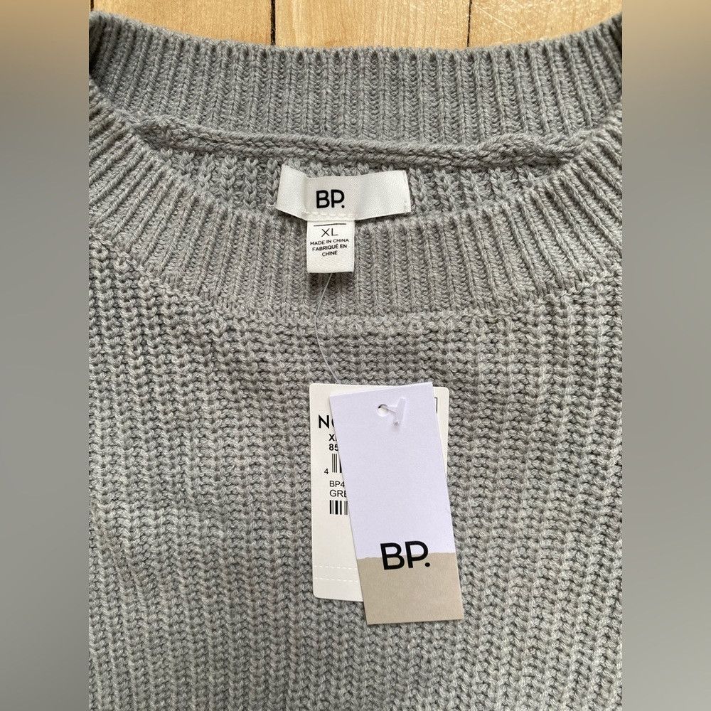 BP. BP. Cleo Crop Crewneck Knit Sweater light gray Size XL / US 12-14 / IT 48-50 - 3 Thumbnail