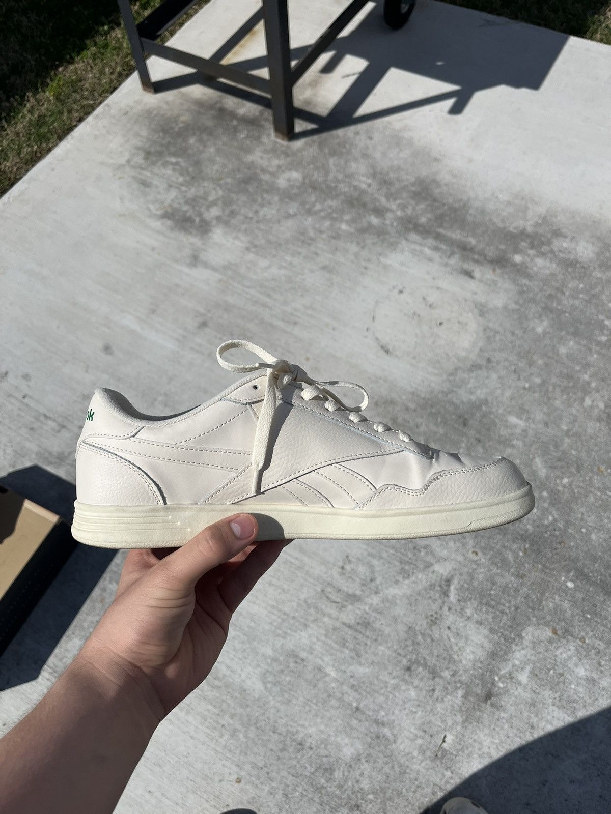 Reebok white flat shoes sales
