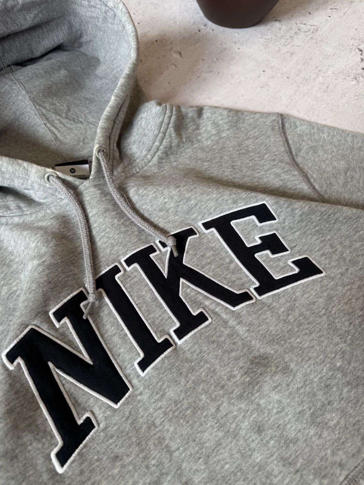 NIKE VINTAGE 00s y2k OVERSIZE BAGGY ZIP HOODIE CENTER LOGO