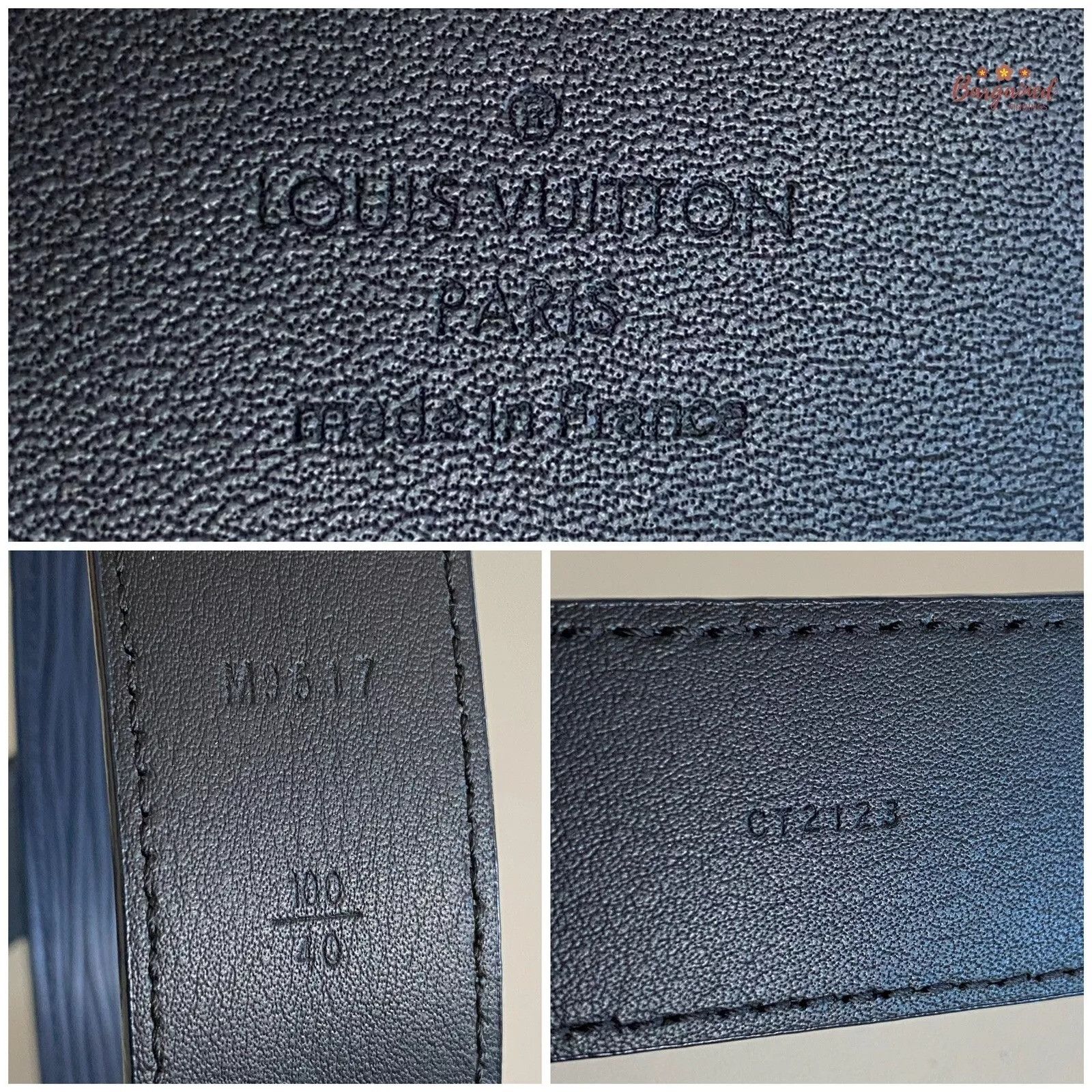 Louis Vuitton Louis Vuitton Blue Epi Leather Metal Square Buckle Belt Size 36 - 6 Thumbnail