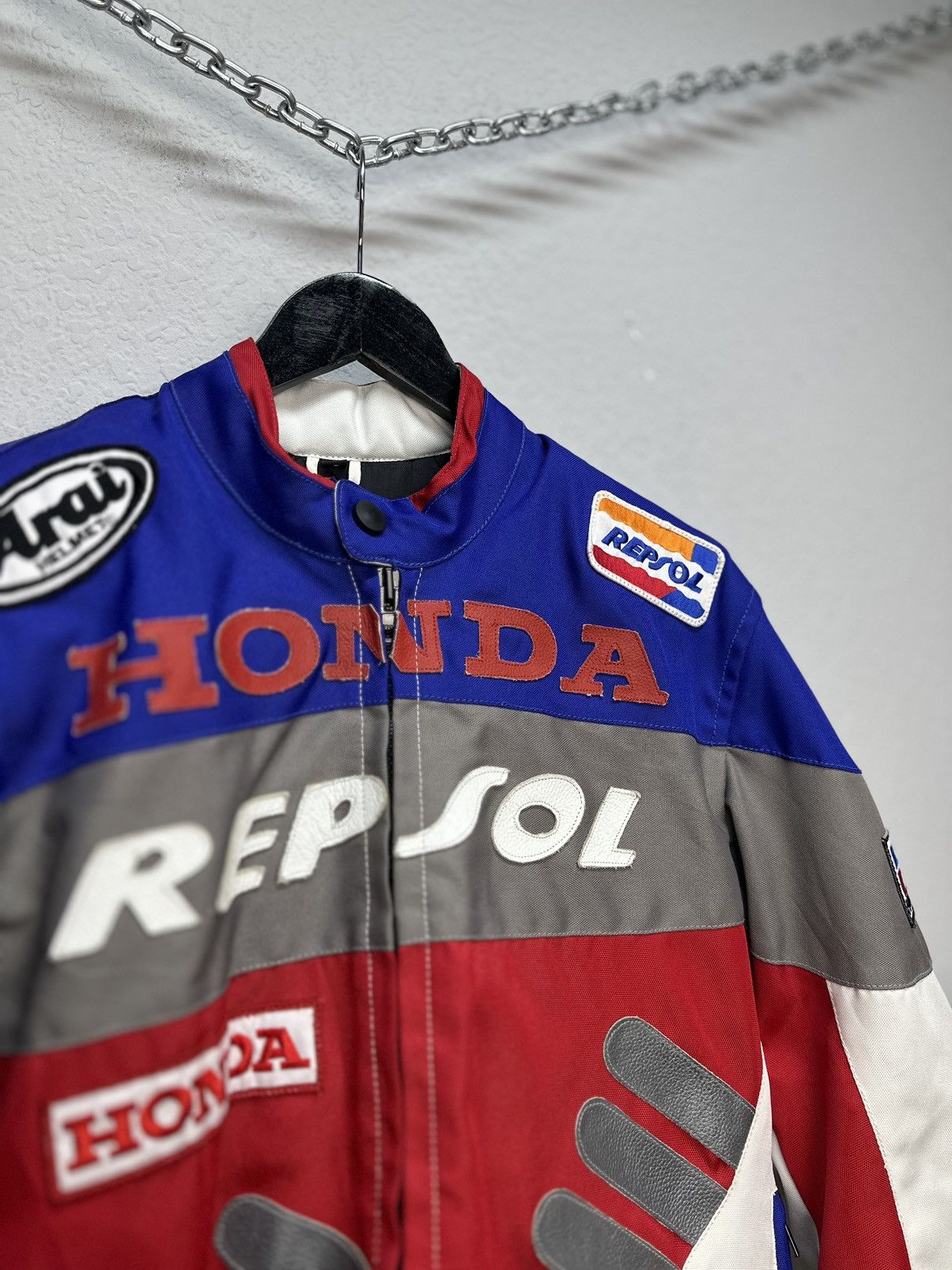 Honda Vintage Leather Jacket Honda Marlboro Red Bull NASCAR Moto Size US S / EU 44-46 / 1 - 8 Thumbnail
