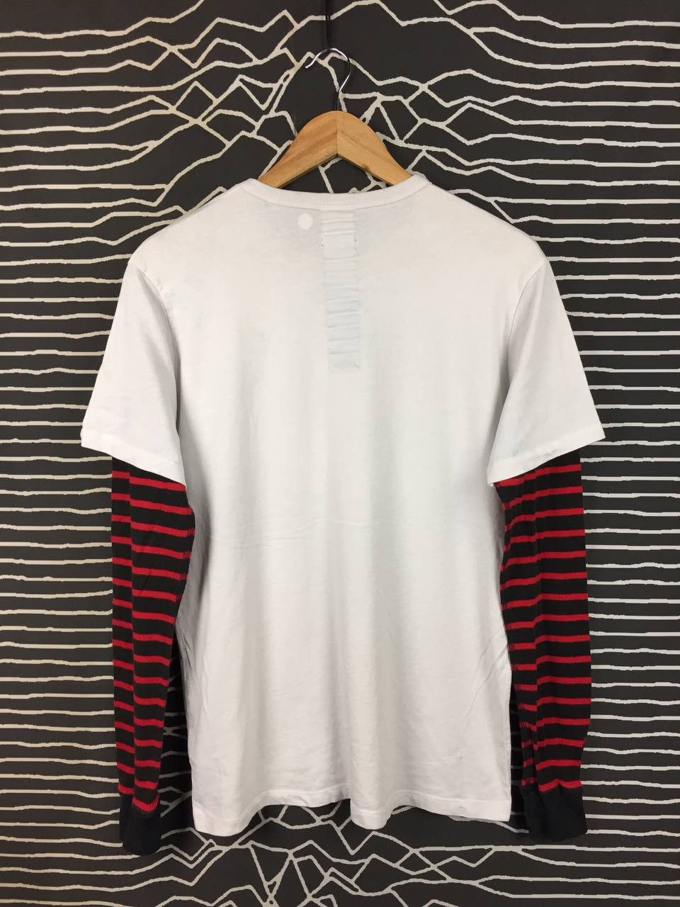Diesel Diesel Embroidered Logo Layered Grunge Striped Sleeve Tee Size US M / EU 48-50 / 2 - 7 Thumbnail