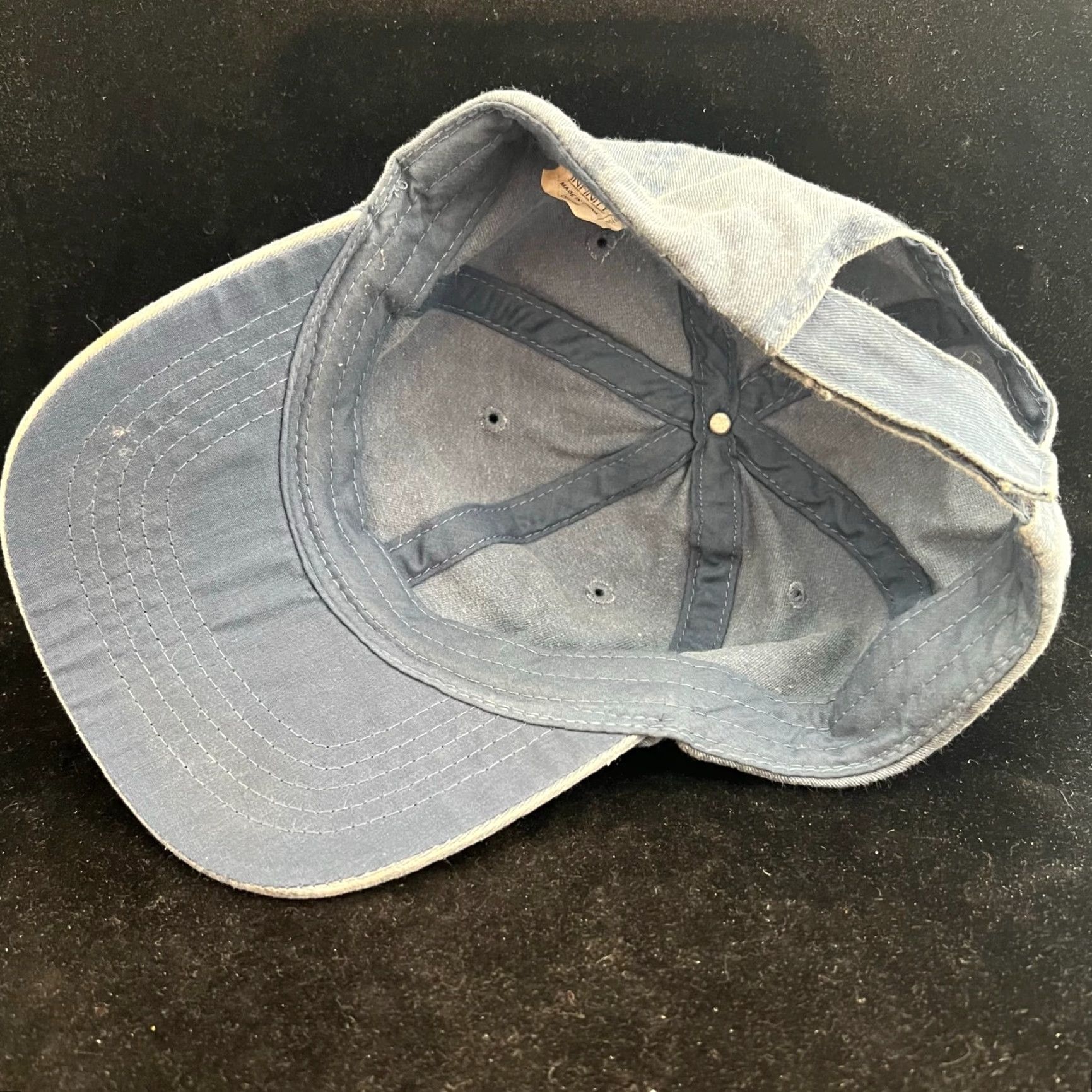 Denime Infinity Denim Baseball Hat Women Adjustable Blue USA Cap Size ONE SIZE - 5 Thumbnail
