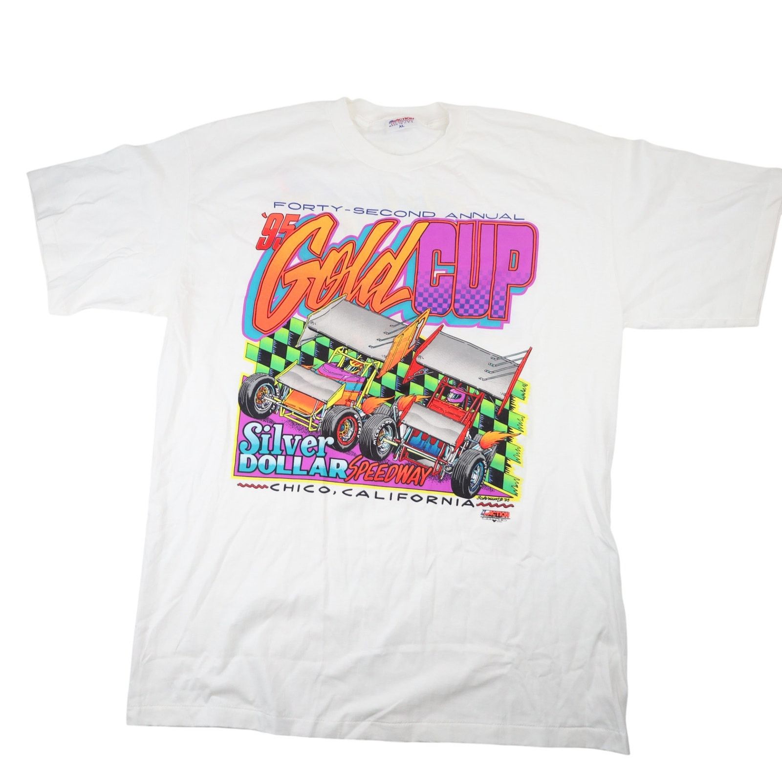 Vintage VTG 1995 Silver Dollar Speedway Gold Cup Sprint Car T Size US XL / EU 56 / 4 - 1 Thumbnail