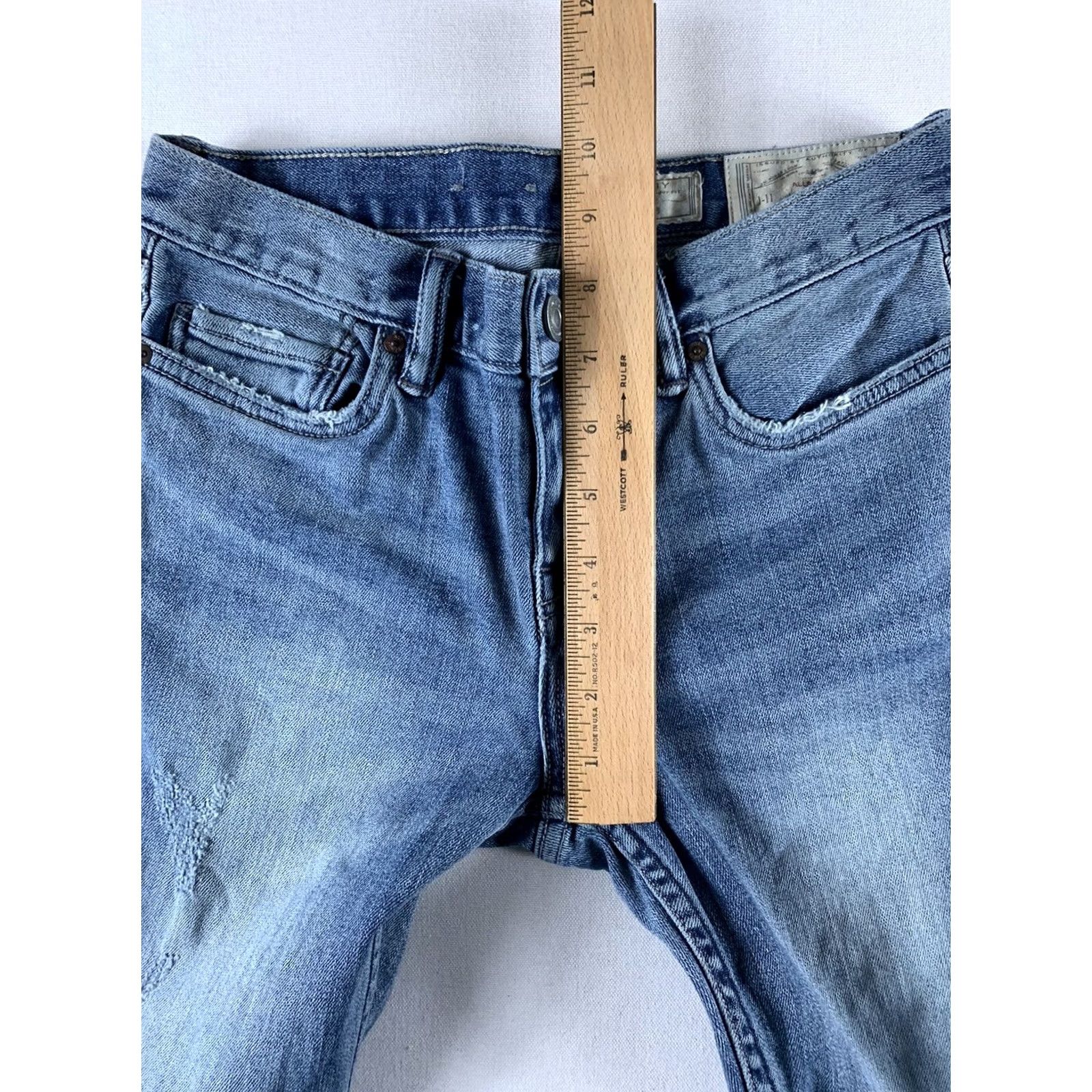 Allsaints AllSaints Jeans Womens 26 Blue ASHBY SIZE COTTON POLY FLAT LAY 27X29 Size 26" / US 2 / IT 38 - 4 Thumbnail