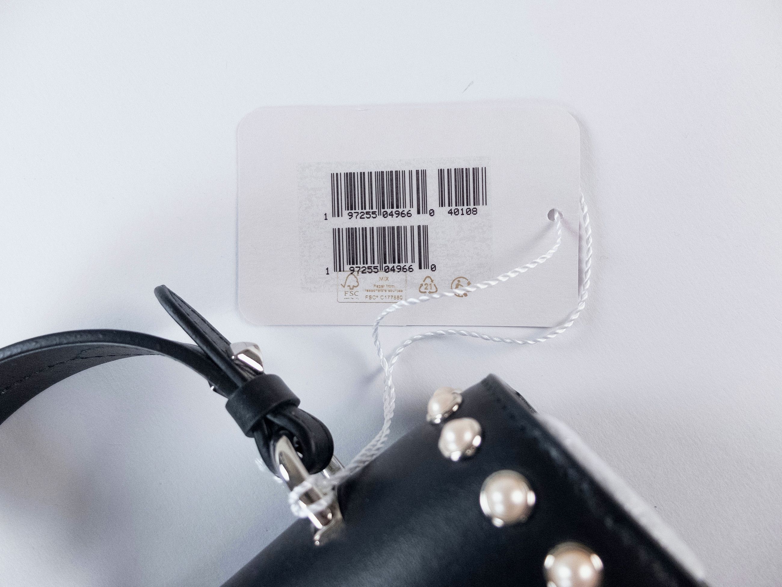Jimmy Choo JIMMY CHOO JC Top Handle small black leather bag w pearls Size ONE SIZE - 4 Thumbnail