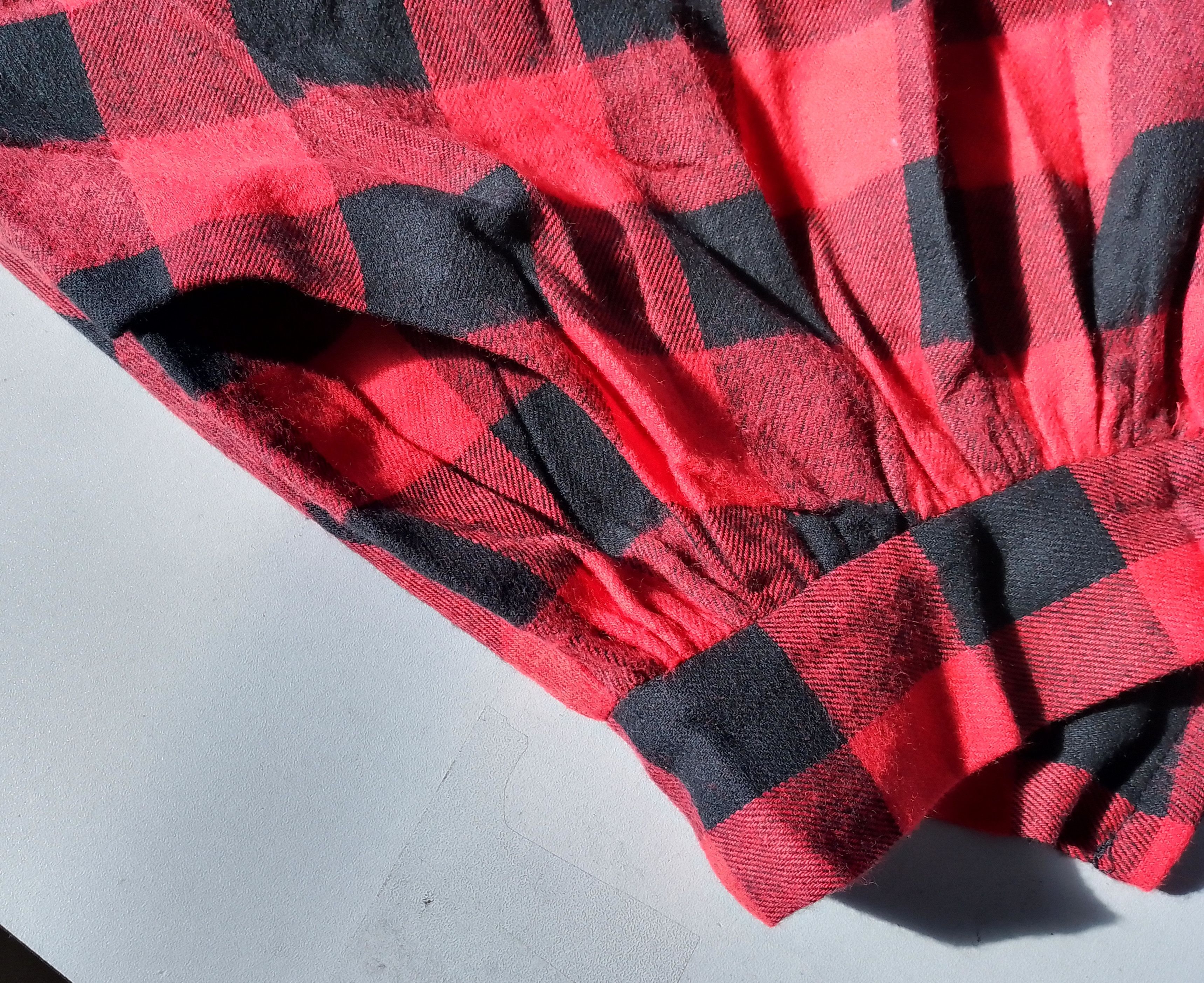 Other Flannel Vintage Plaid Circle Skirt - Knee Length Checked Size 34" / US 12 / IT 48 - 5 Thumbnail