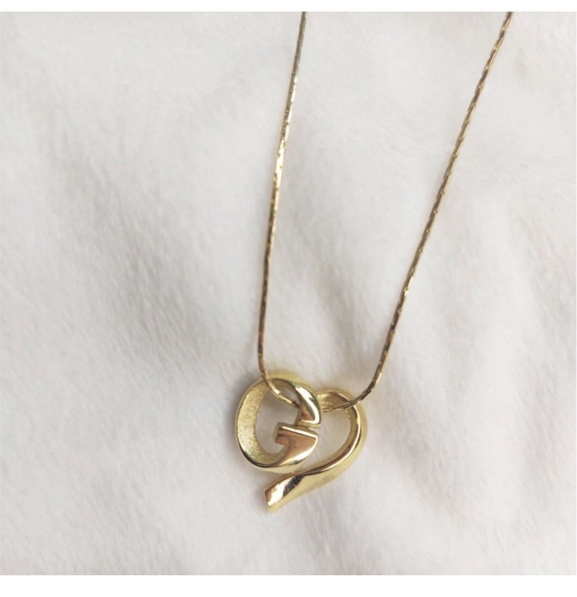 Givenchy Authentic Givenchy Rare Vintage GHeart Gold Vermeil Necklace Size ONE SIZE - 1 Thumbnail