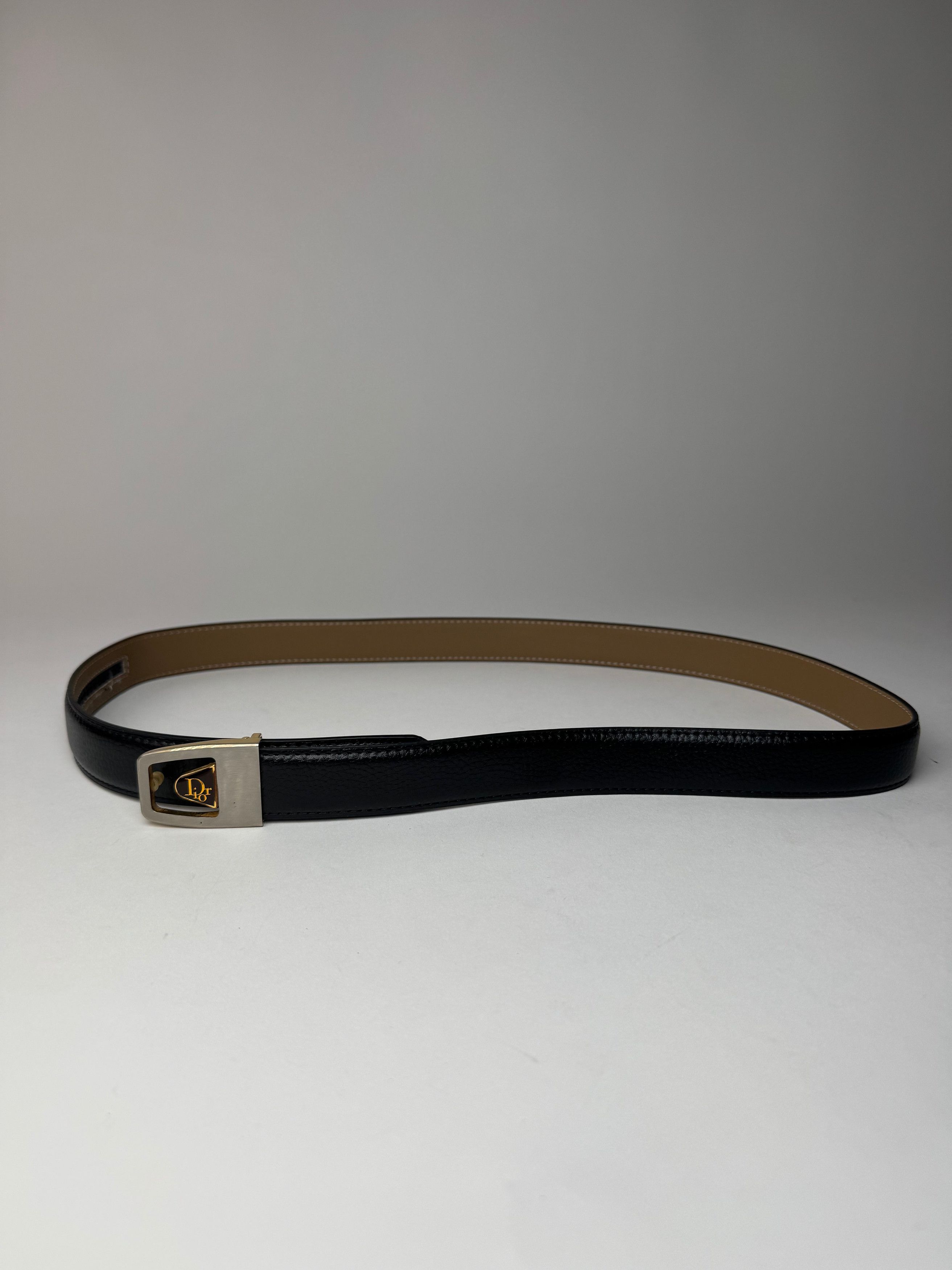 Dior Vintage Leather Belt Black Size ONE SIZE - 1 Thumbnail