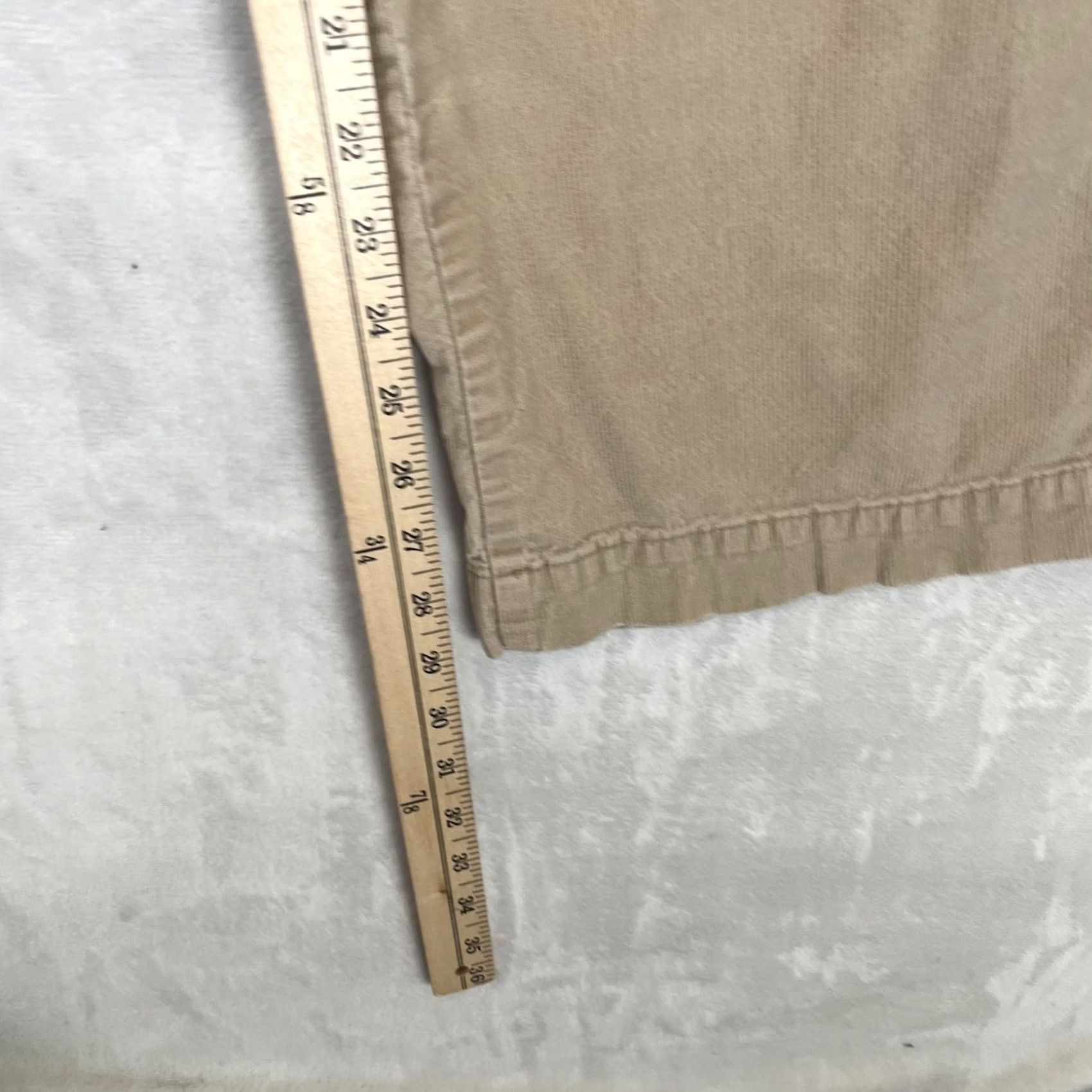 Gap Gap Womens 12 Beige High Rise Wide Leg Cropped Twill Pants Elastic Waist Pockets Casual Vintage No Size 34" / US 12 / IT 48 - 3 Thumbnail