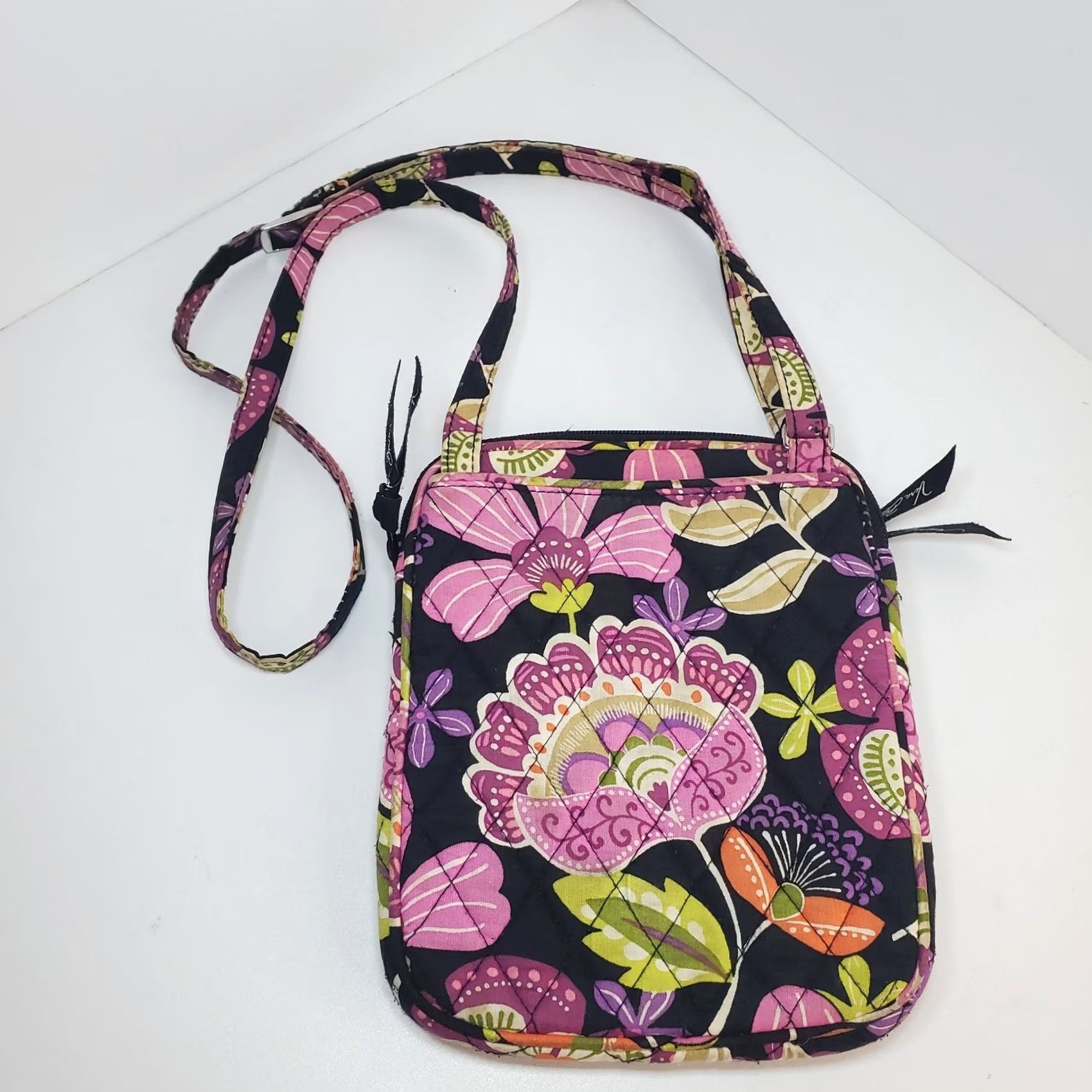 Vera Bradley VINTAGE Vera Bradley Purse Womens Mini Retired Pirouette Pink Hipster Crossbody Shoulder Bag Size ONE SIZE - 7 Thumbnail