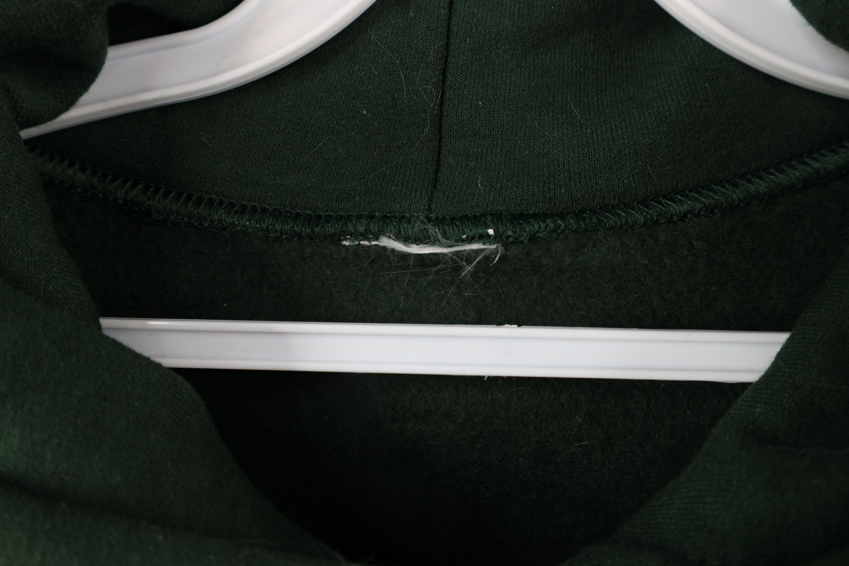 Vintage Vintage 90s Streetwear Blank Hoodie Sweatshirt Hunter Green Size US S / EU 44-46 / 1 - 4 Thumbnail