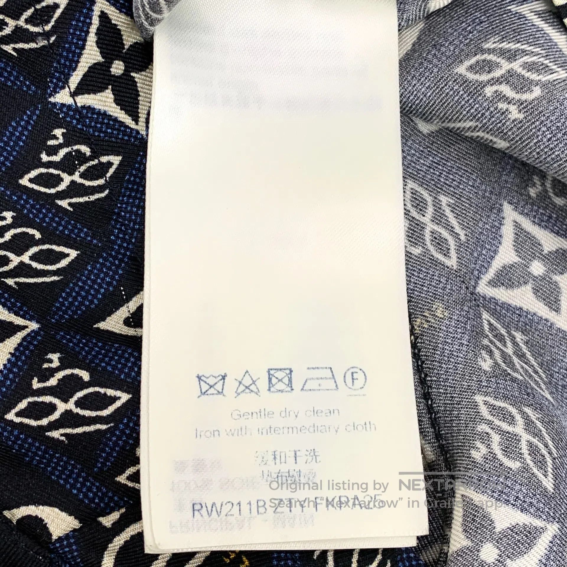 Louis Vuitton Louis Vuitton Dark Blue Logo Monogrammed Silk Casual Short Size US 34 / EU 50 - 6 Thumbnail