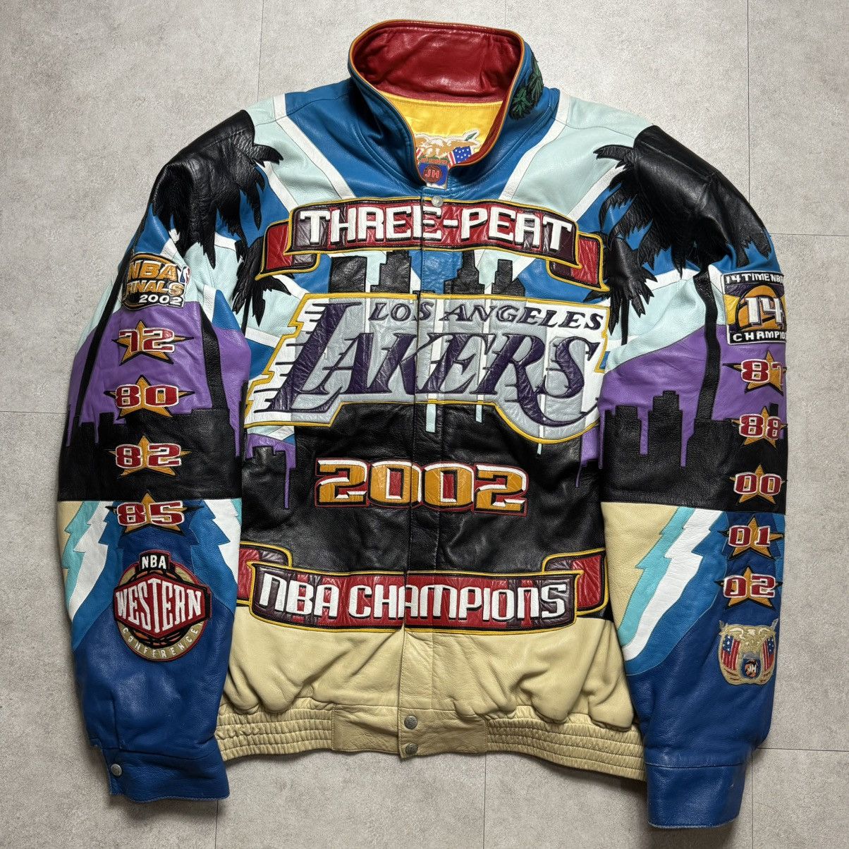 Jeff Hamilton Jeff Hamilton NBA Lakers 2002 3 Peat Champions Jacket Size US XXL / EU 58 / 5 - 1 Thumbnail