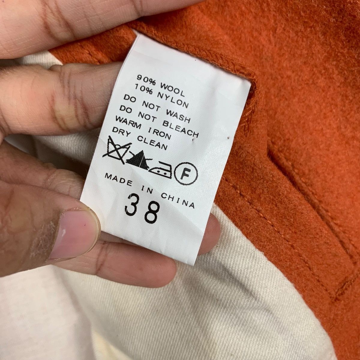 Japanese Brand SIMPLICITE PLUS Orange Wool Casual Jacket #2306-C103 Size US S / EU 44-46 / 1 - 16 Thumbnail