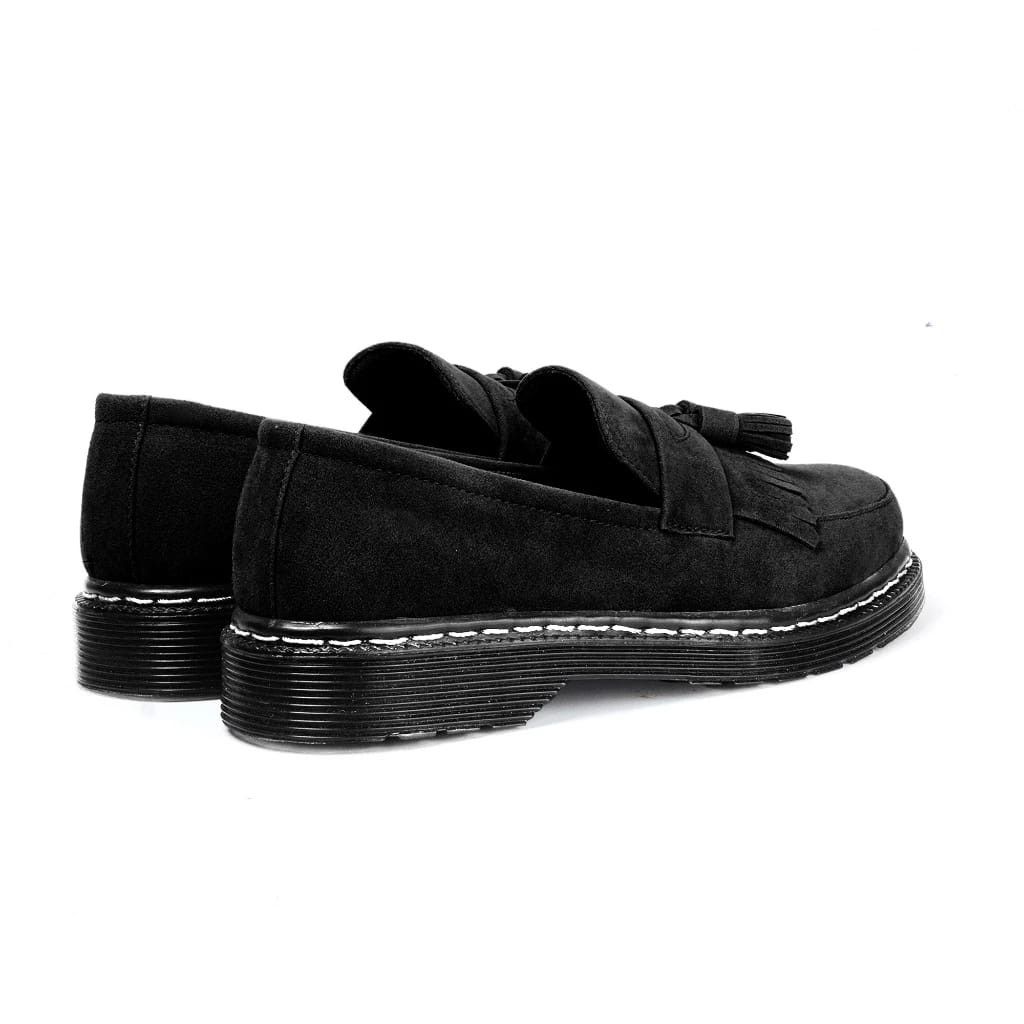 Other Luiz Tassel Loafer Leather Suede Black Shoes Size US 10 / EU 43 - 4 Thumbnail