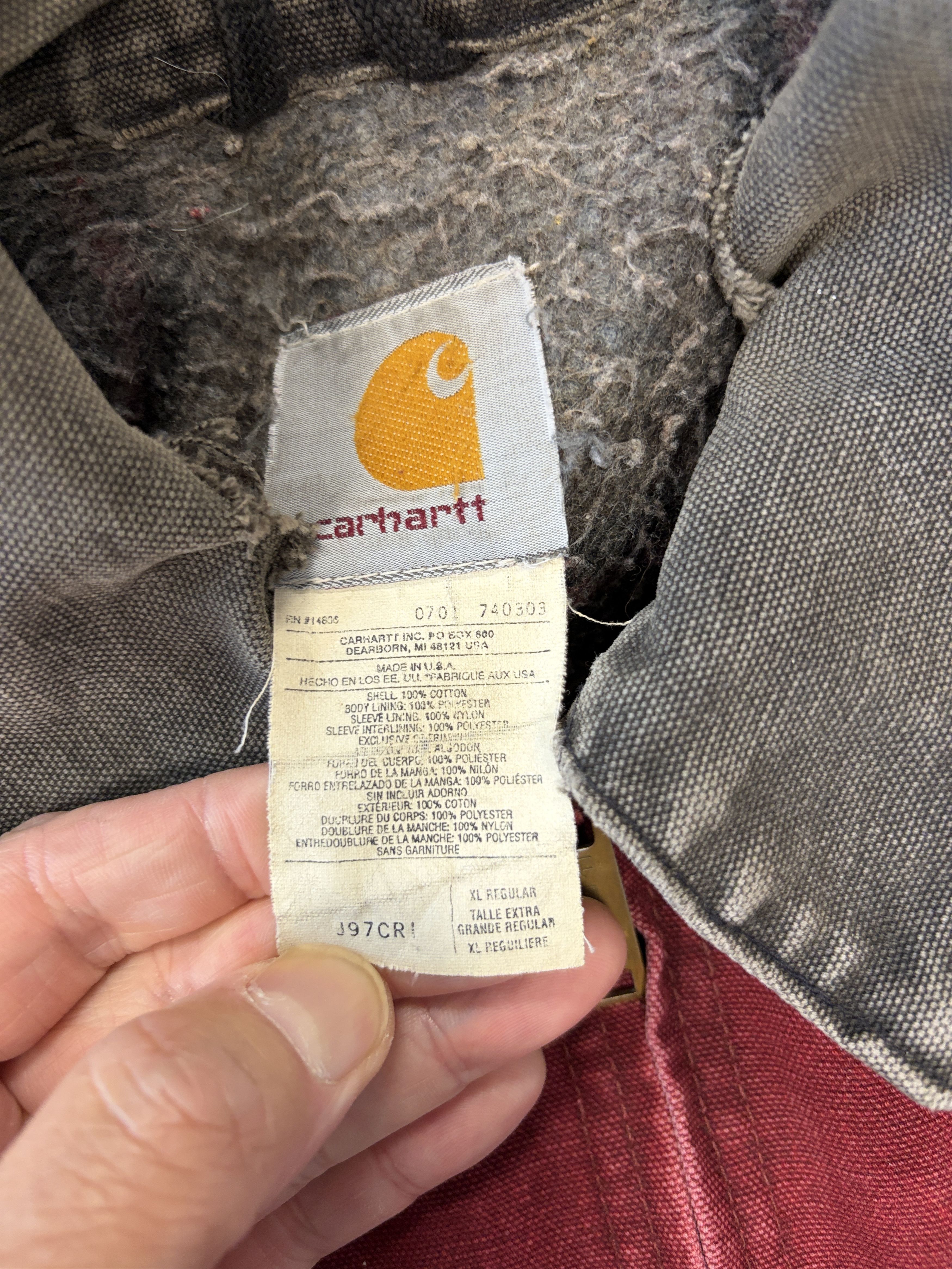 Carhartt Vintage Carhartt Detroit jacket J97 CRIMSON szXL Size US XL / EU 56 / 4 - 5 Thumbnail