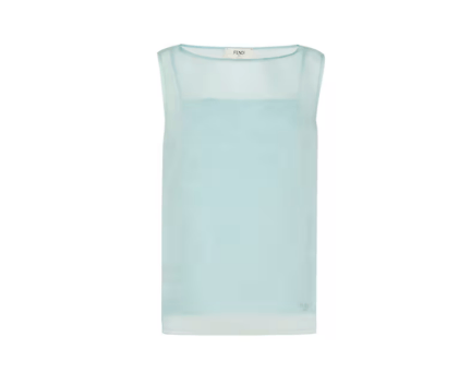 Fendi o1B3y1r0426 Crop Top in Sky Blue Size XS / US 0-2 / IT 36-38 - 1 Preview