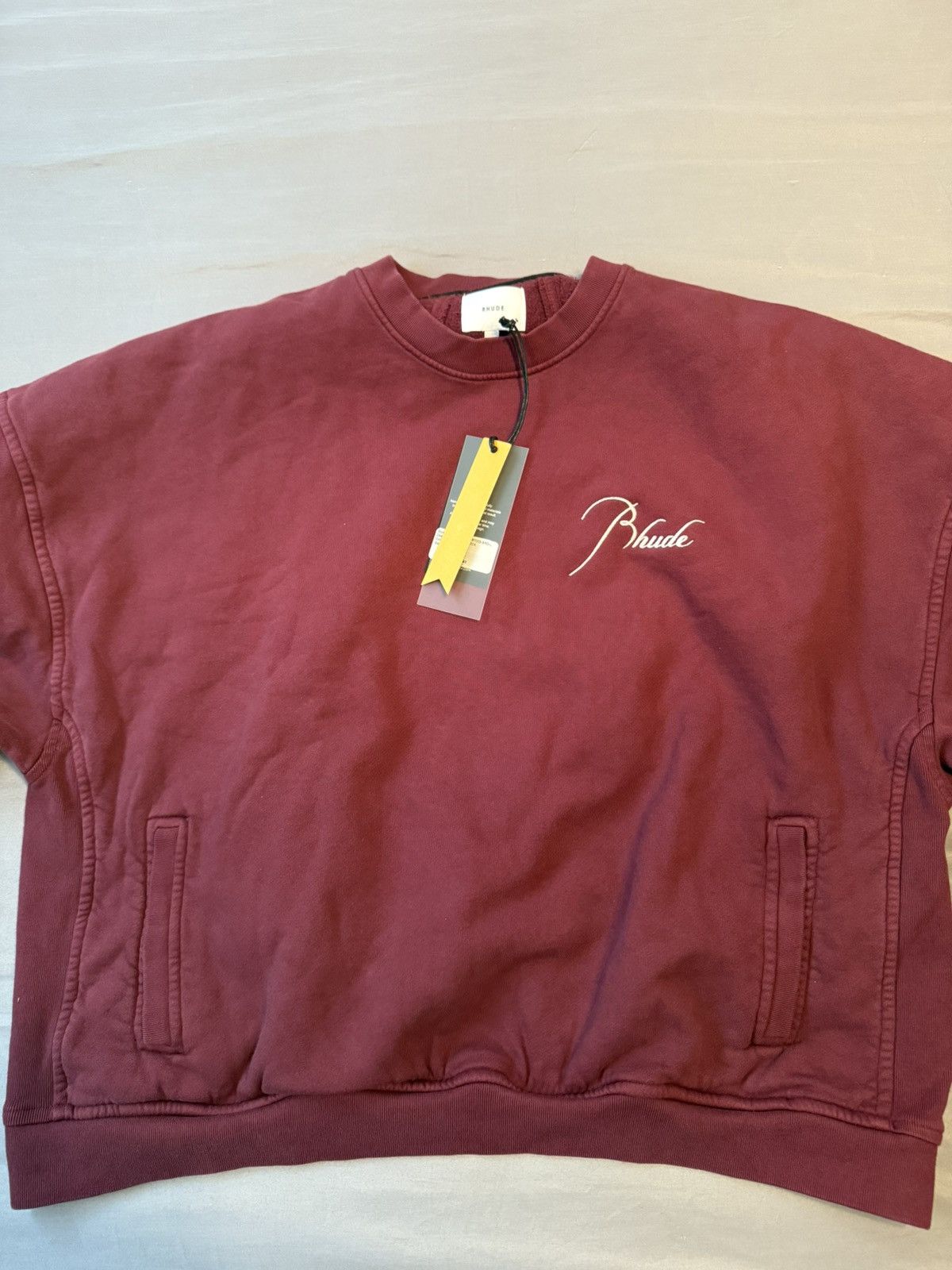 Rhude Rhude Crewneck Bordeaux Size US L / EU 52-54 / 3 - 5 Thumbnail