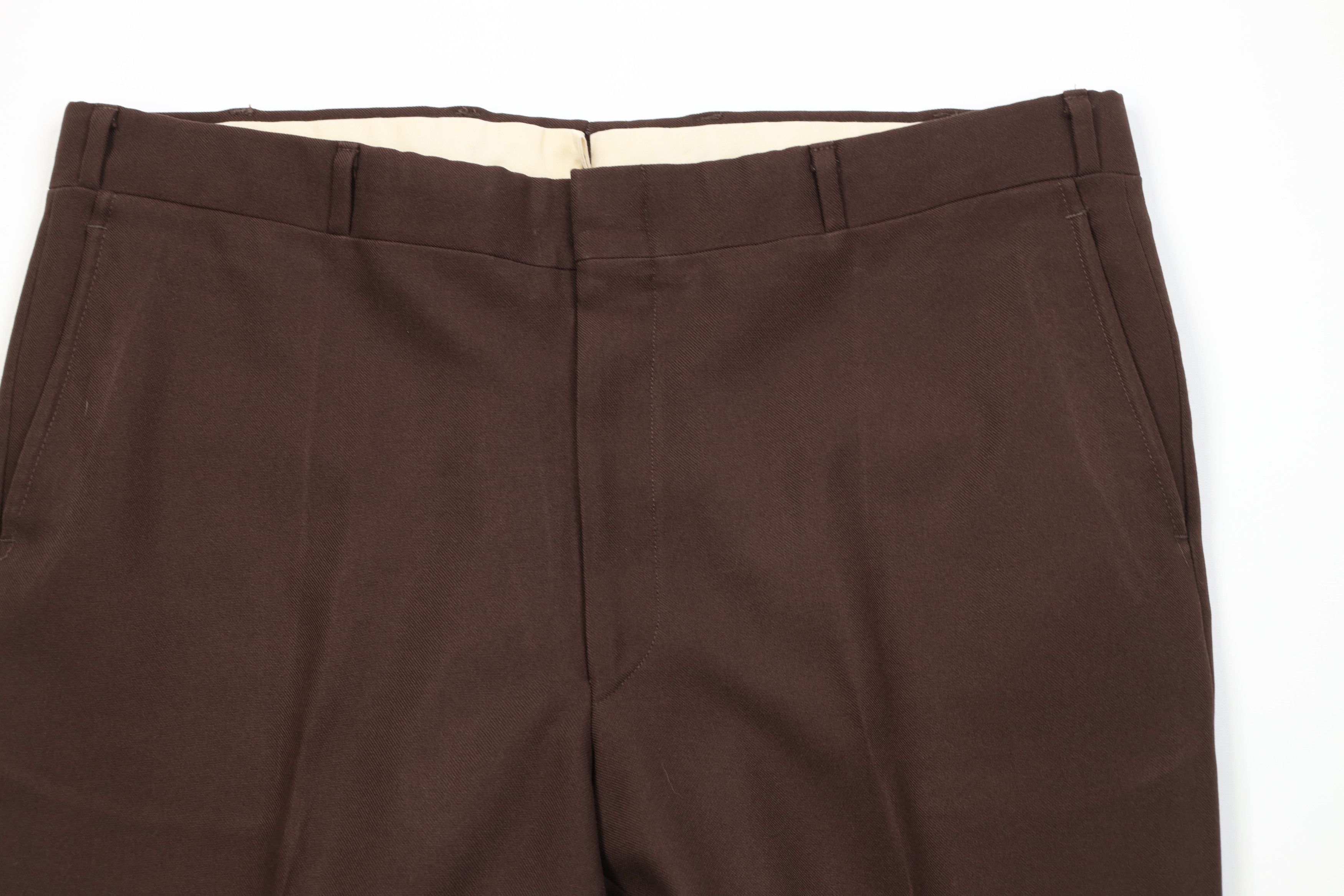 Vintage Vintage 70s 2 Piece Knit Suit Wedding Brown Size 48R - 12 Thumbnail