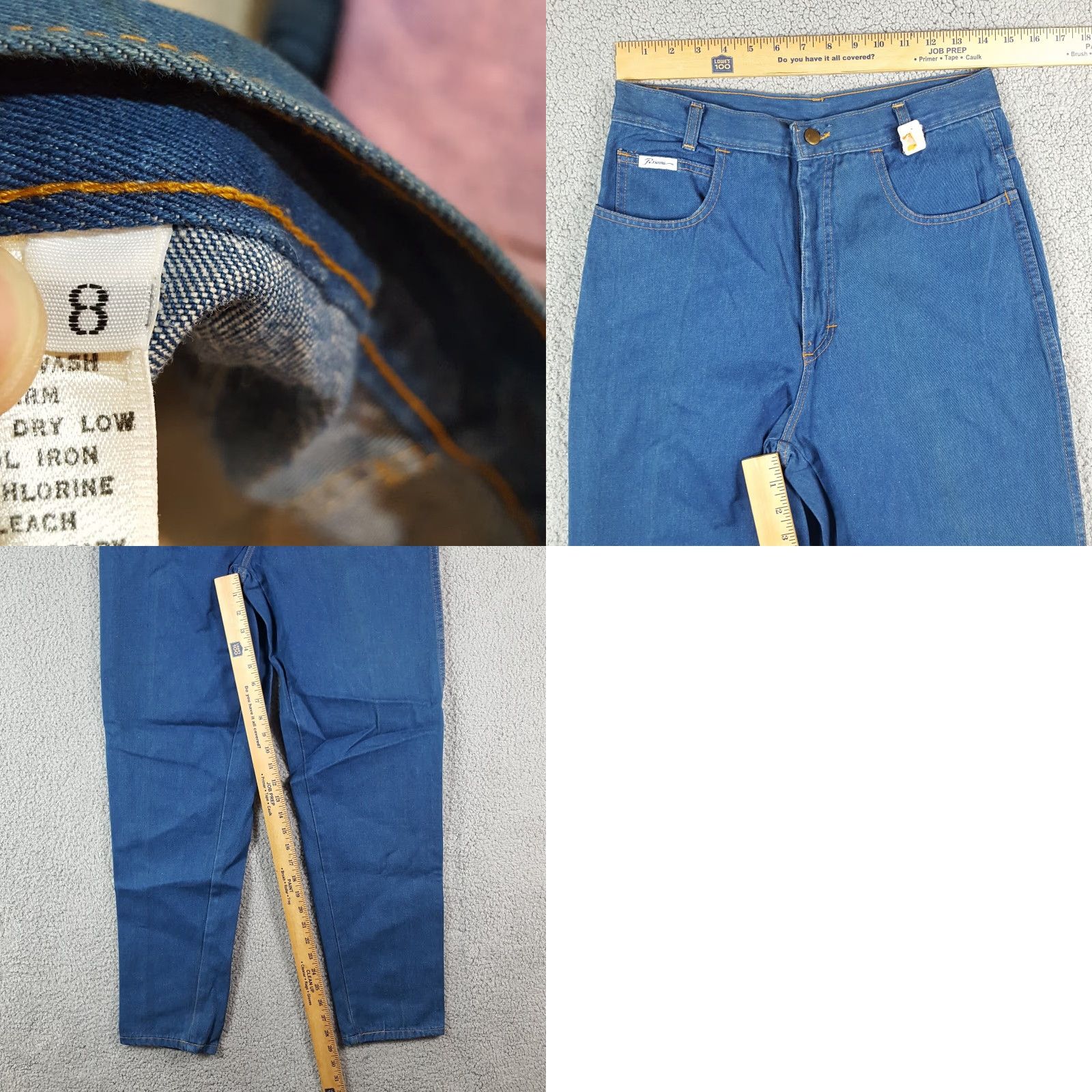Vintage VINTAGE Persona Women's Jeans Tapered High Waist Relaxed Fit 80s Denim Blue Pants Size 8 Size 30" / US 8 / IT 44 - 8 Thumbnail
