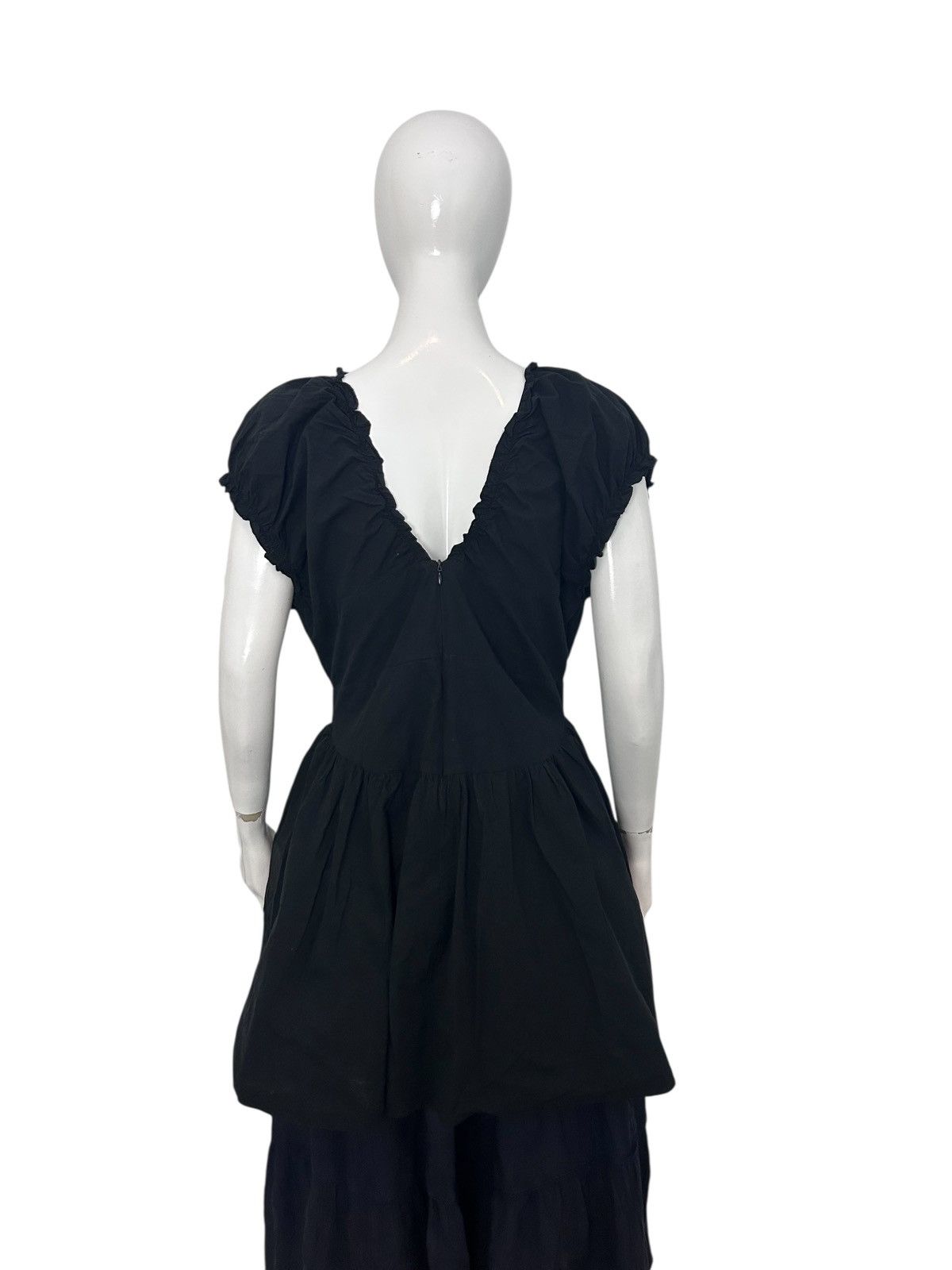 Japanese Brand Vintage Y2K Black Puff Sleeve Tunic Dress Top Avant Garde Size L / US 10 / IT 46 - 7 Thumbnail