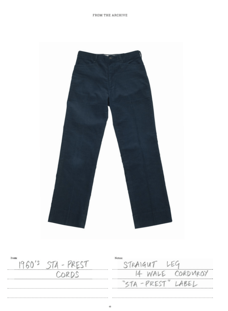 Levi's Vintage Clothing [30] 1960s Sta-Prest Corduroy Trousers (FW18) Size US 30 / EU 46 - 16 Thumbnail