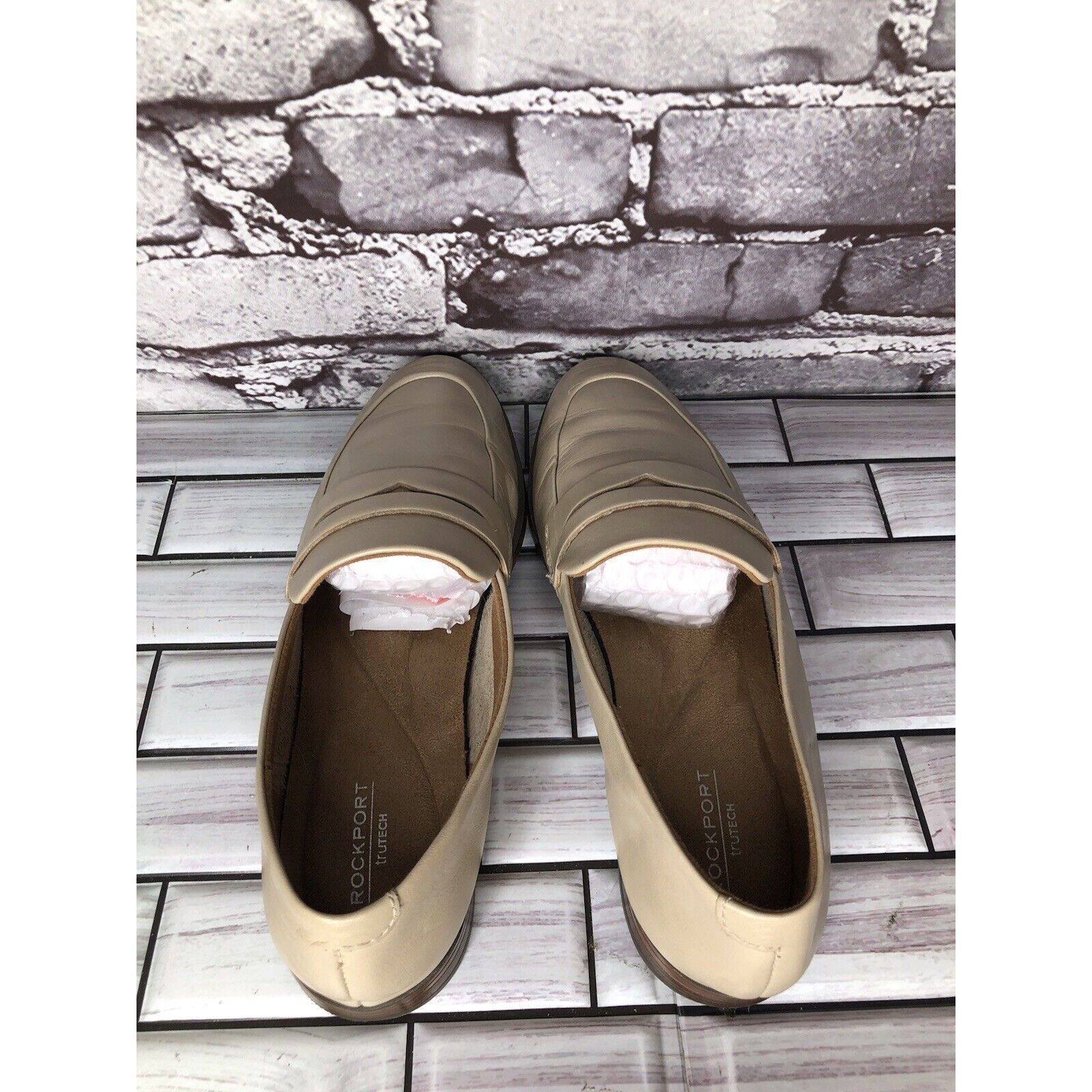 Rockport Rockport Trutech Beige Nude Leather Penny Slip On Dressy Loa Size US 7.5 / IT 37.5 - 15 Thumbnail