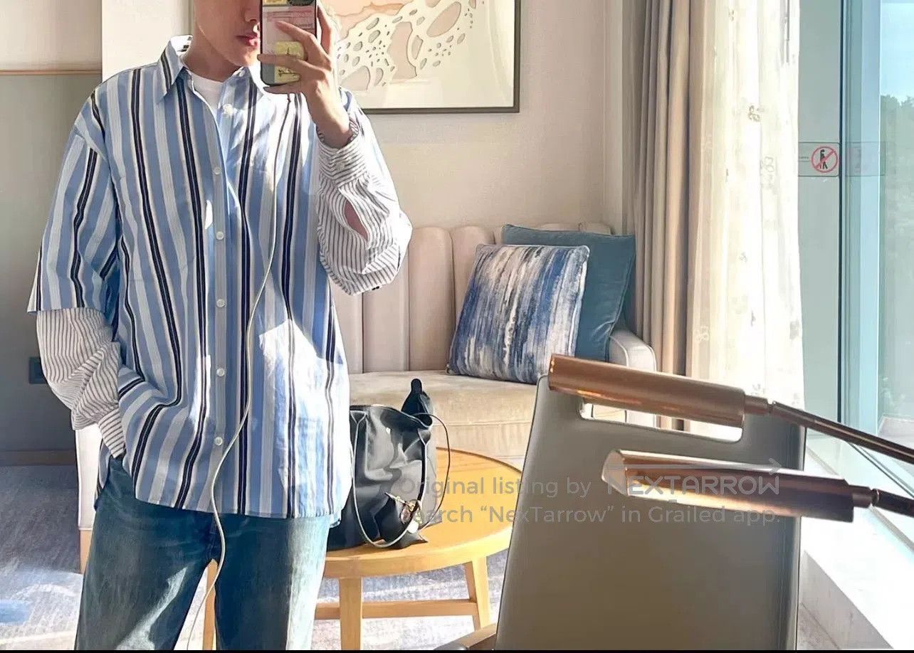 Dries Van Noten striped short-sleeve shirt by dries van noten. Size US S / EU 44-46 / 1 - 3 Thumbnail