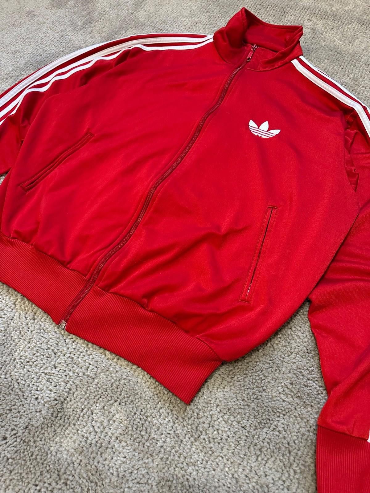 Adidas Vintage Adidas Track Jacket Red Sz M Size US M / EU 48-50 / 2 - 5 Thumbnail