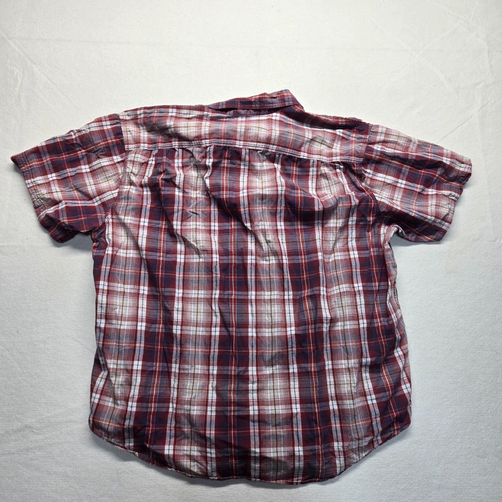 Vintage VINTAGE C.E. Schmidt Shirt Plaid Short Sleeve Button-Up Adult Men 2XL Red Classic Workwear Mens Size US XXL / EU 58 / 5 - 6 Thumbnail