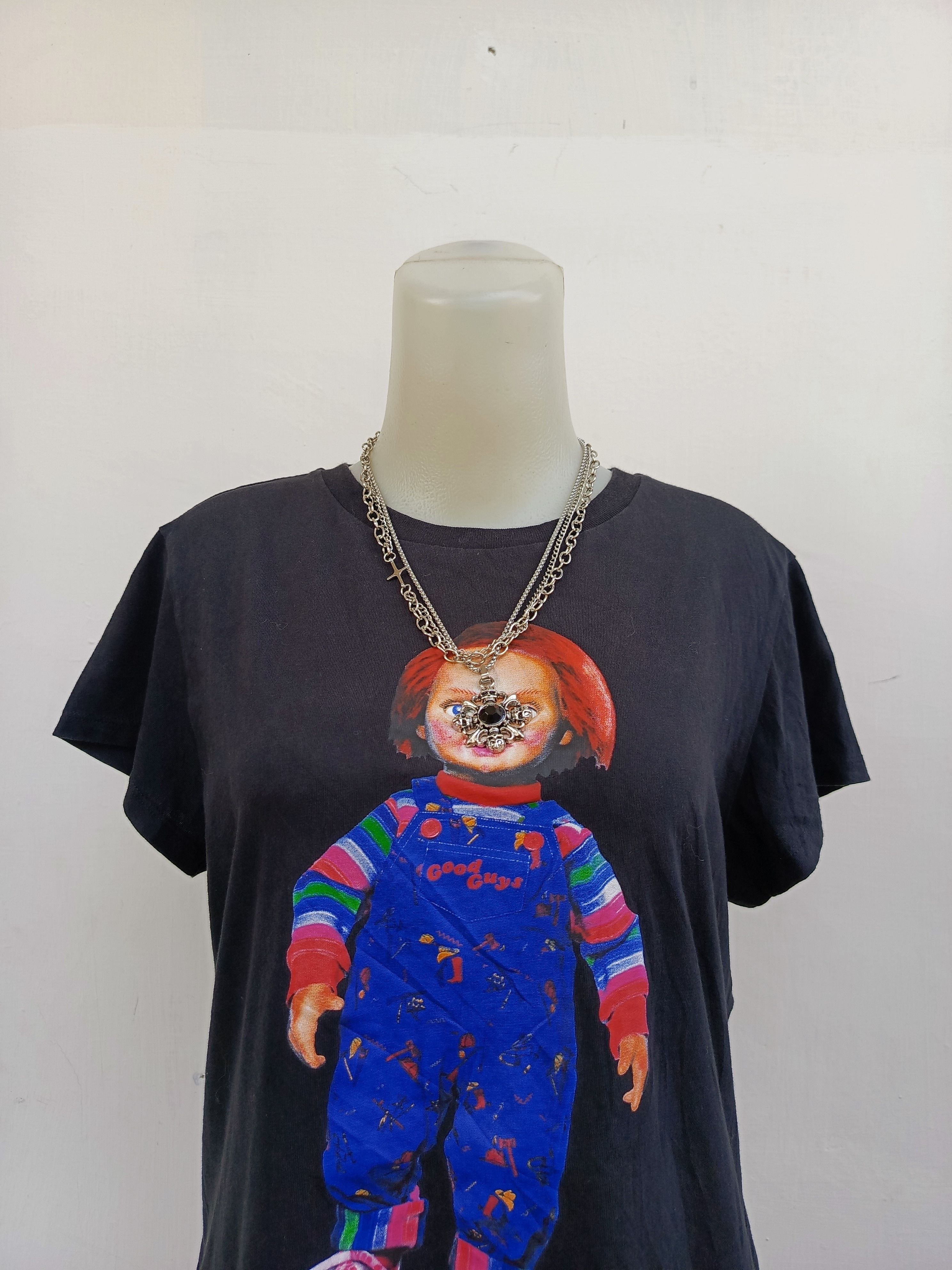 Japanese Brand Uniqlo Chucky T-Shirt “Wanna Play?” Graphic Tee Size L / US 10 / IT 46 - 2 Thumbnail