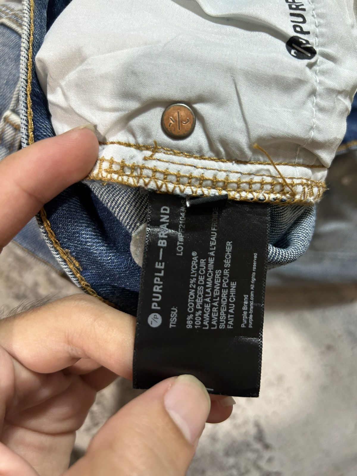 Purple Brand Purple Brand Blue Washed Paint Denim Size US 29 - 8 Thumbnail
