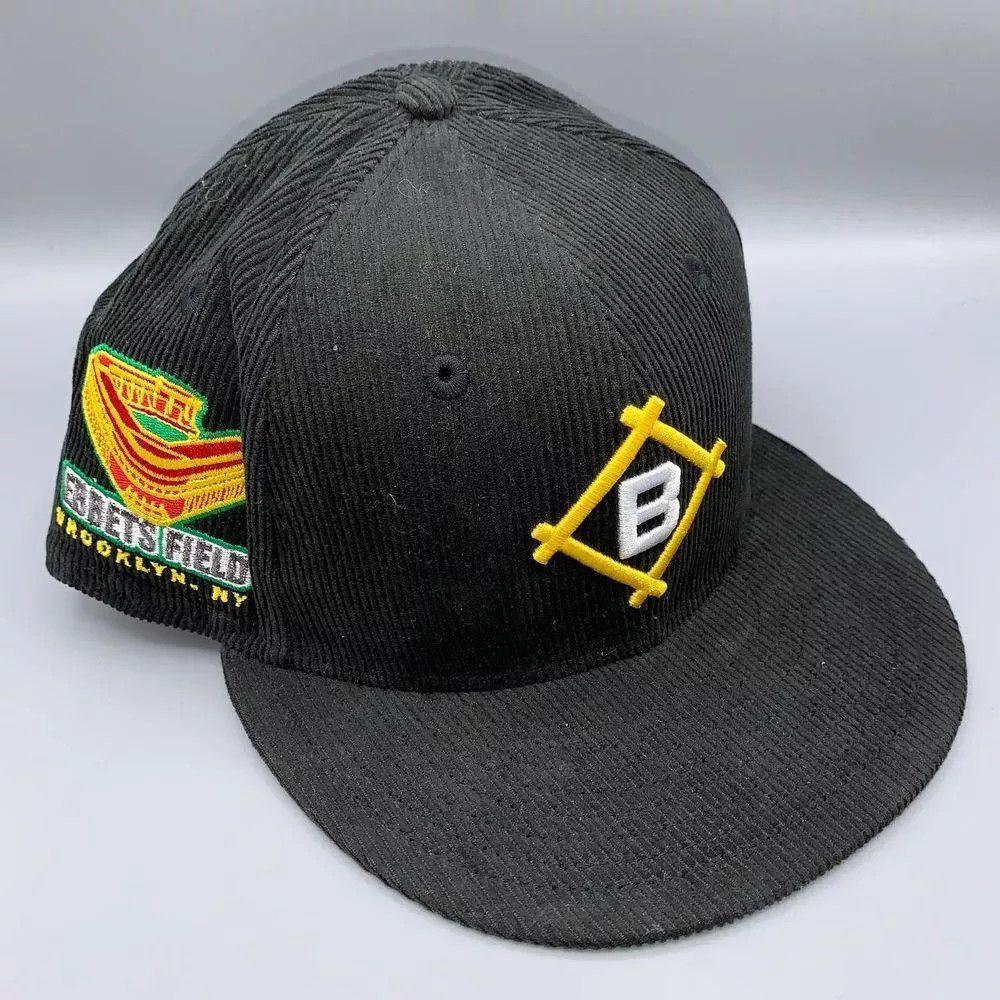 New Era Brooklyn Dodgers Hat Men 7 5/8 Black Corduroy Fitted Cap Size ONE SIZE - 1 Thumbnail