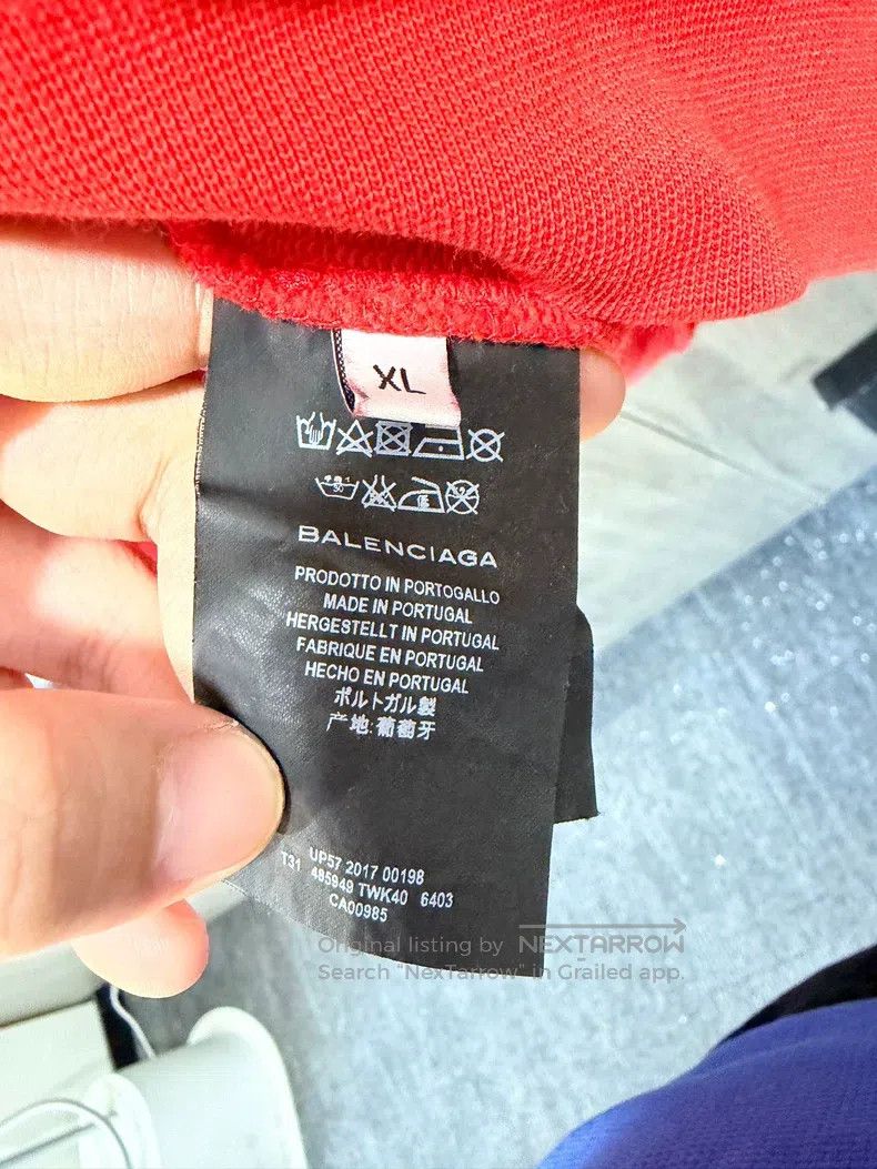 Balenciaga Balenciaga Red Coke Logo Hoodie Size US XL / EU 56 / 4 - 7 Thumbnail