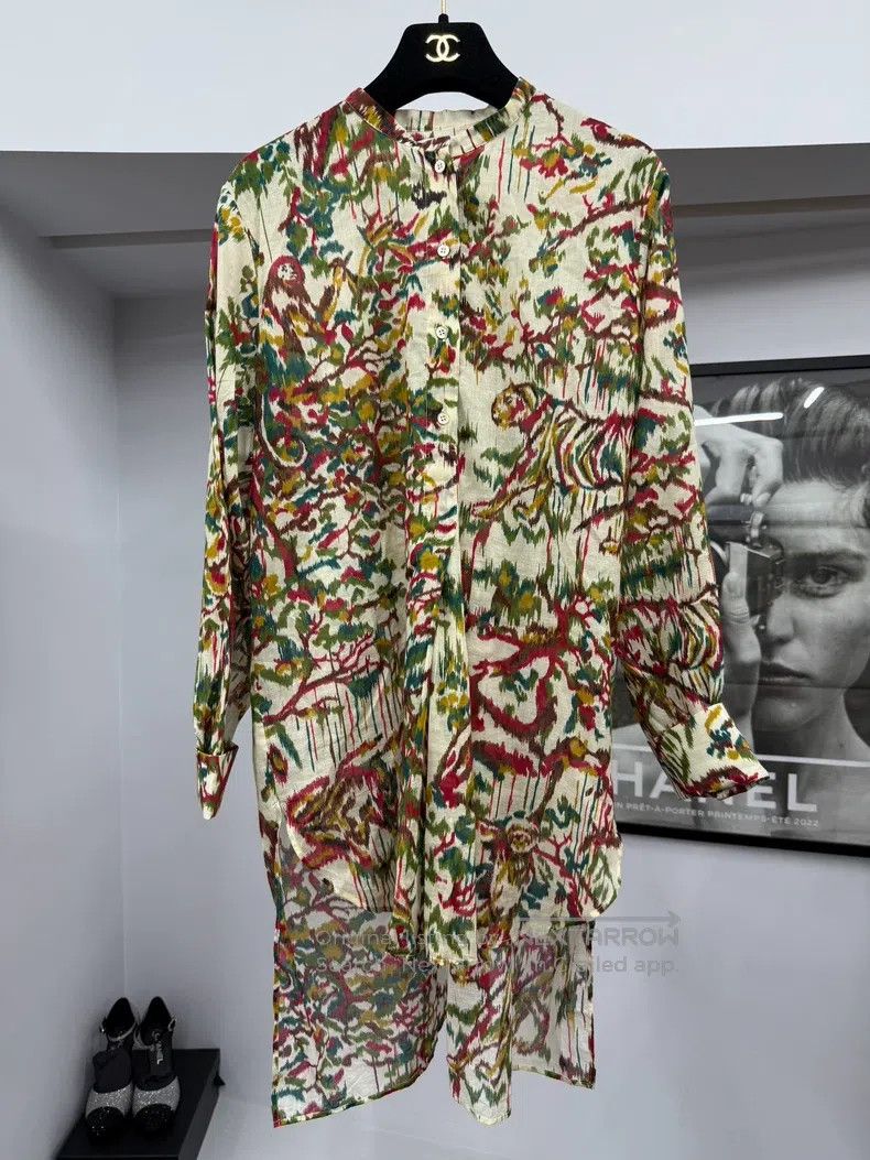 Dior Dior Long shirt with colourful print Size XS / US 0-2 / IT 36-38 - 1 Thumbnail