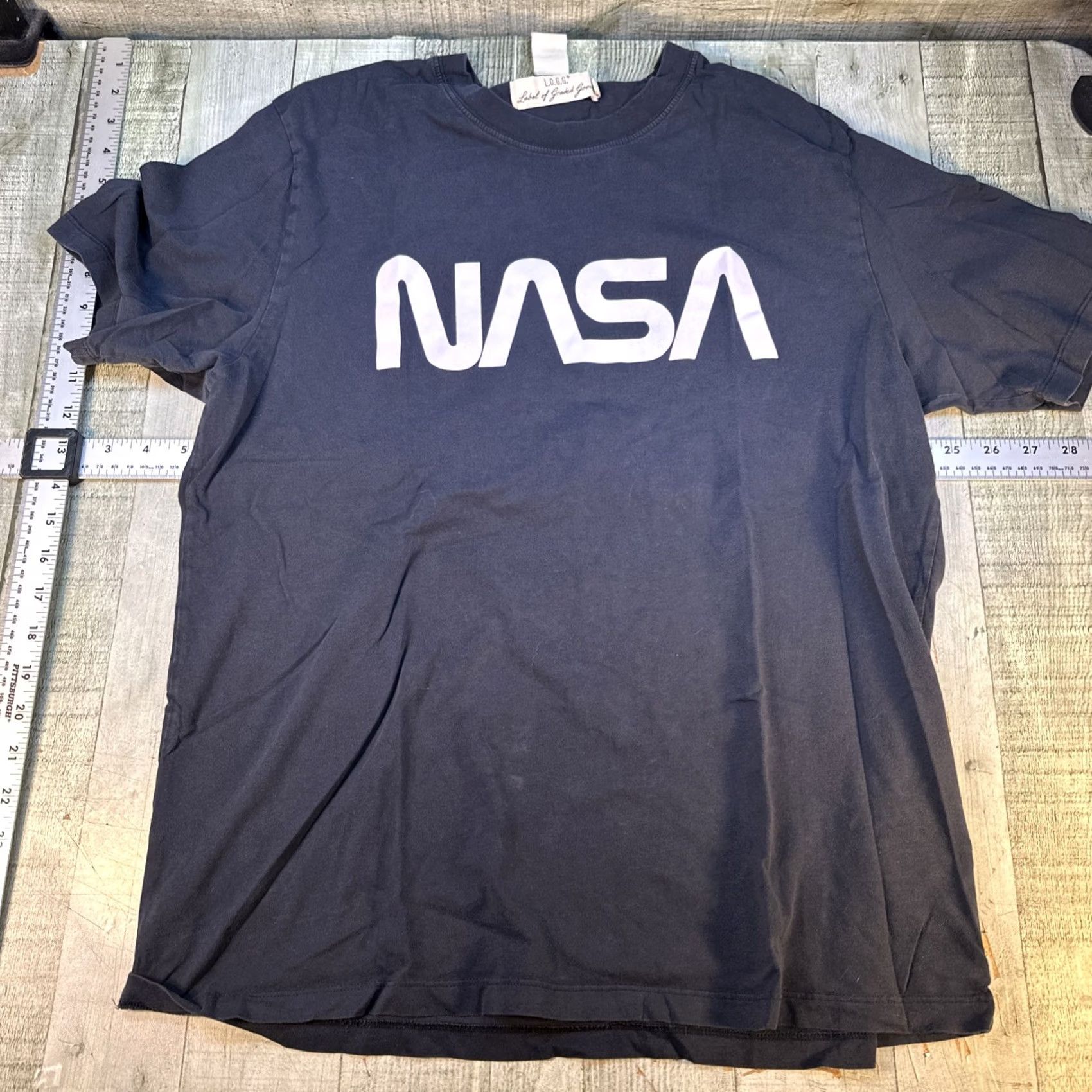 NASA VINTAGE LOGG Nasa Black L.O.G.G. Soft Sweatshirt Shirt Mens Large Black Pullover Regular Fit Size US L / EU 52-54 / 3 - 2 Thumbnail