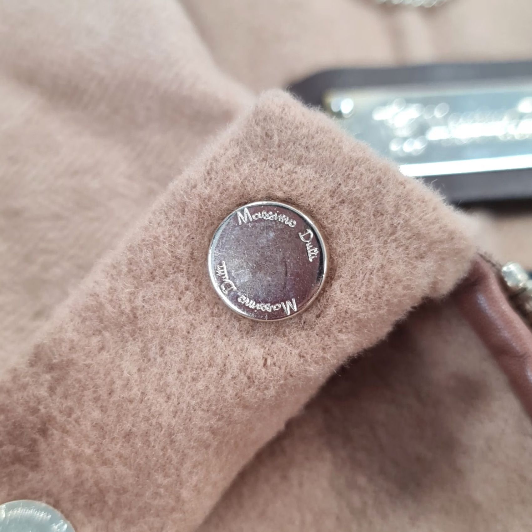 Massimo Dutti Massimo Dutti Womens Poncho Beige Medium Full Zip Wool Flannel Collared Camel Size ONE SIZE - 5 Thumbnail