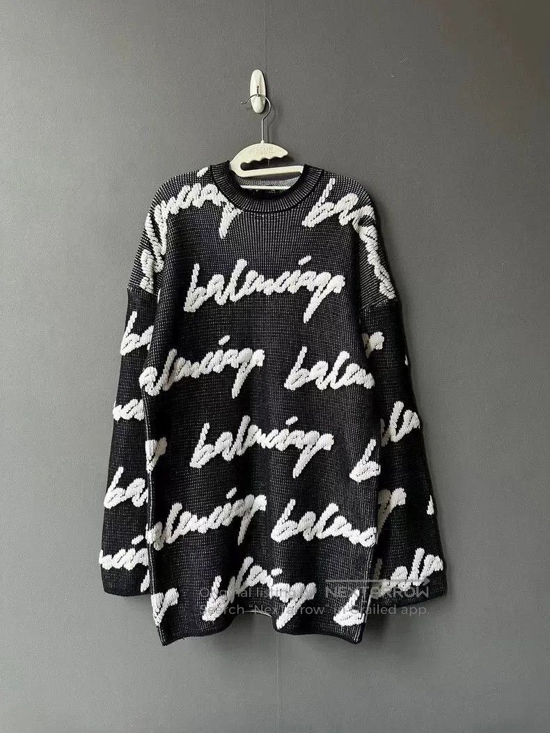 Balenciaga Balenciaga Logo Script Knit Sweater. Size US XS / EU 42 / 0 - 1 Thumbnail