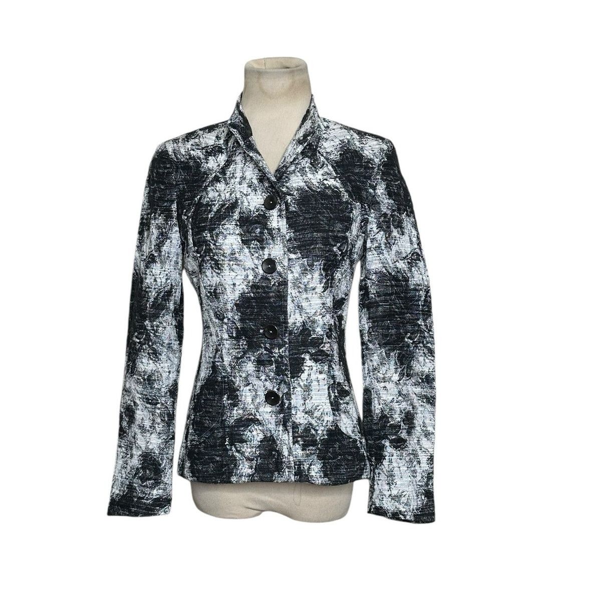 Zanella Zanella gray black long sleeves 4 button blazer size 4 Size S / US 4 / IT 40 - 11 Thumbnail