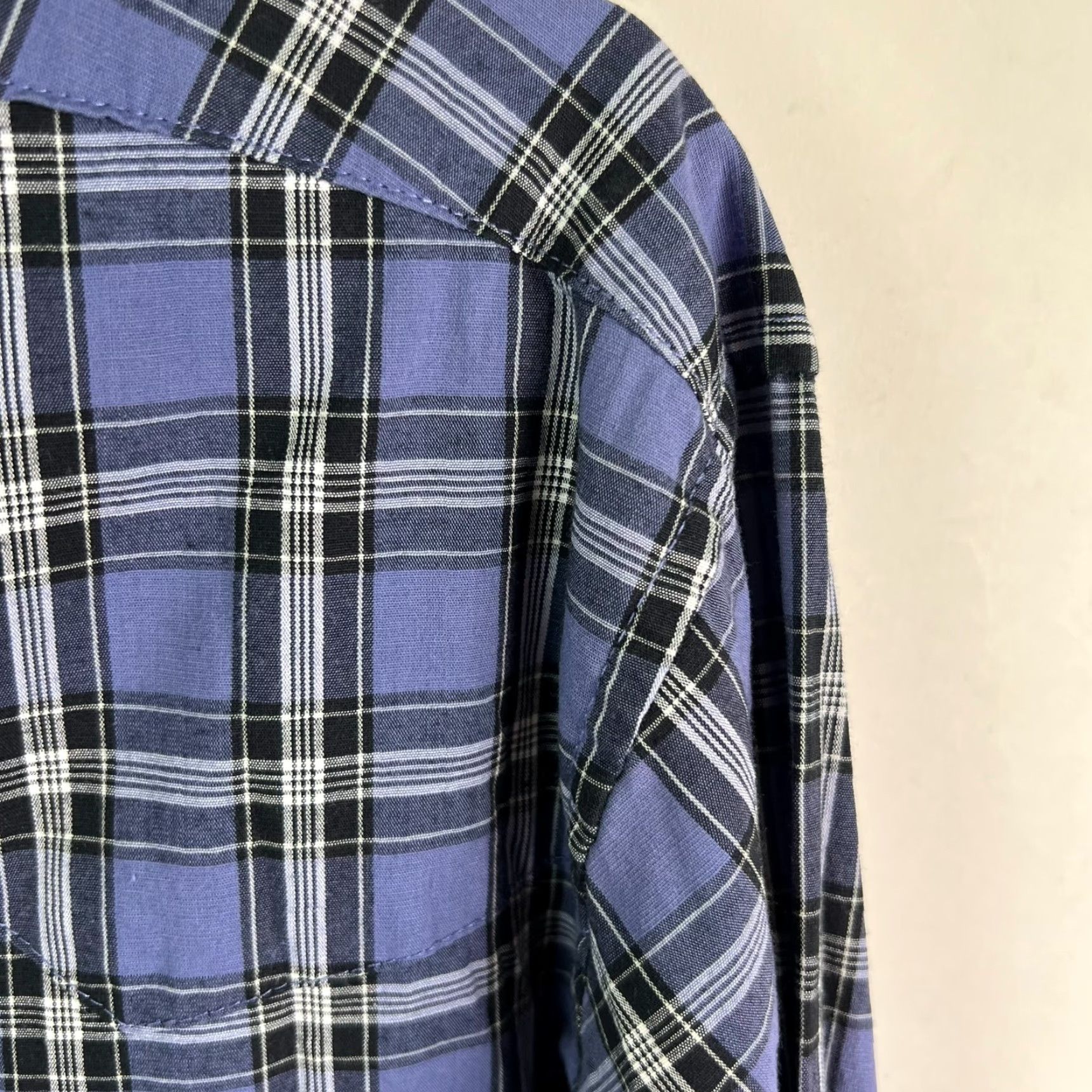 Wrangler Wrangler Shirt Plaid Blue XL Men Long Sleeve Button-Up Casual Western Size US XL / EU 56 / 4 - 3 Thumbnail
