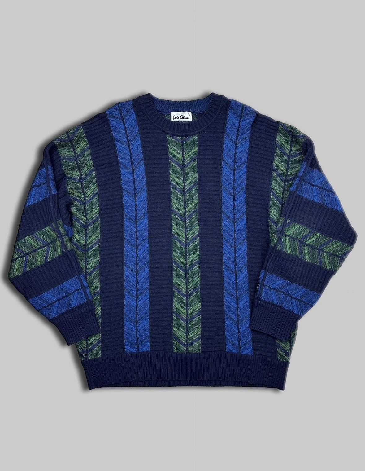 Vintage Carlo Colucci Vintage Wool Knitwear Sweater Coogi Style Size US L / EU 52-54 / 3 - 1 Thumbnail