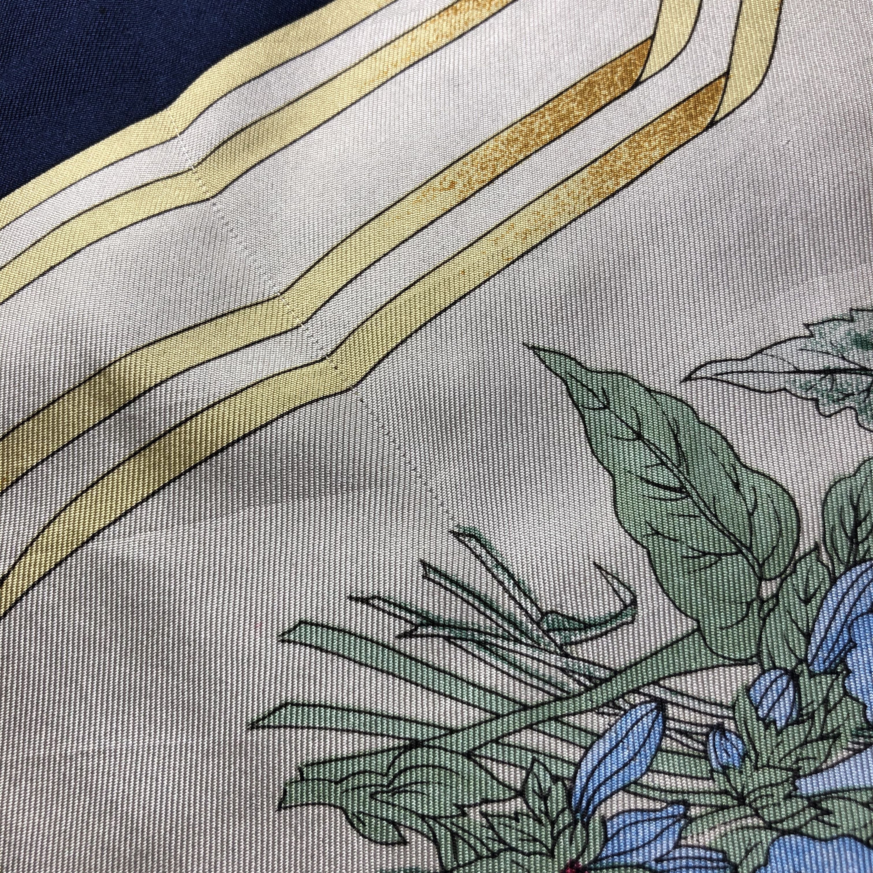 Luxury Floral Silk Scarf M722