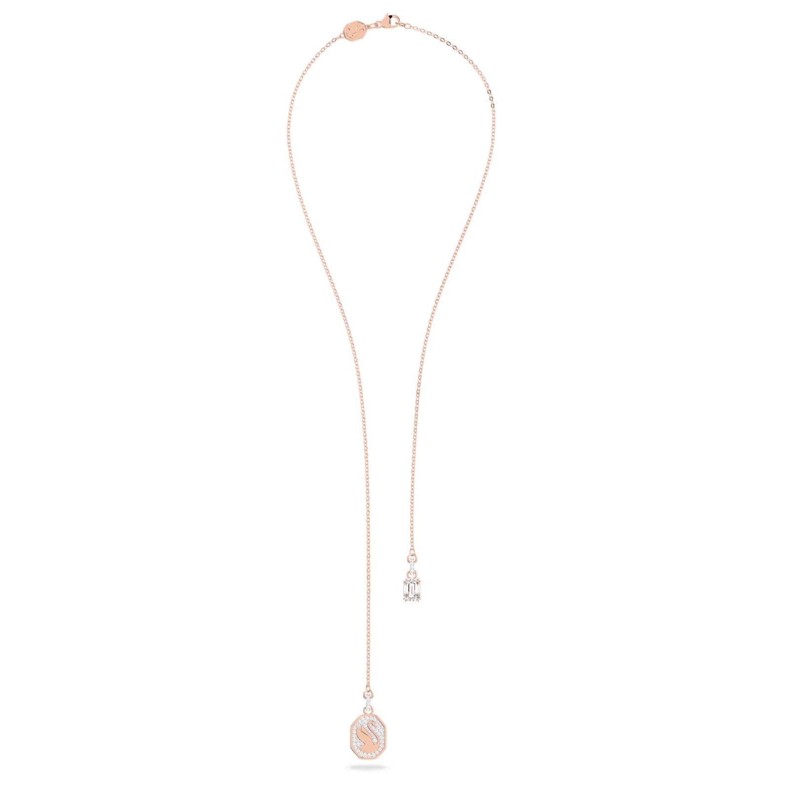 Swarovski Swarovski Signum Y necklace Swan, White, Rose gold-tone Size ONE SIZE - 7 Thumbnail