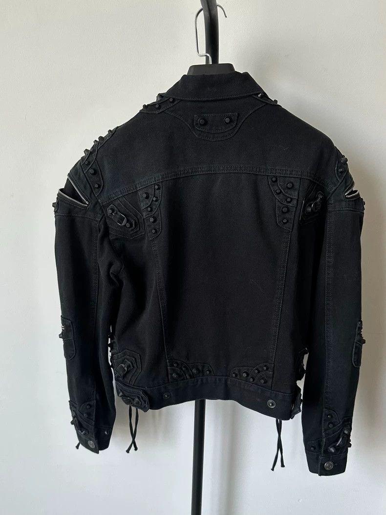 Balenciaga Balenciaga size 36 Biker Paneled Denim Jacket Size US M / EU 48-50 / 2 - 2 Thumbnail