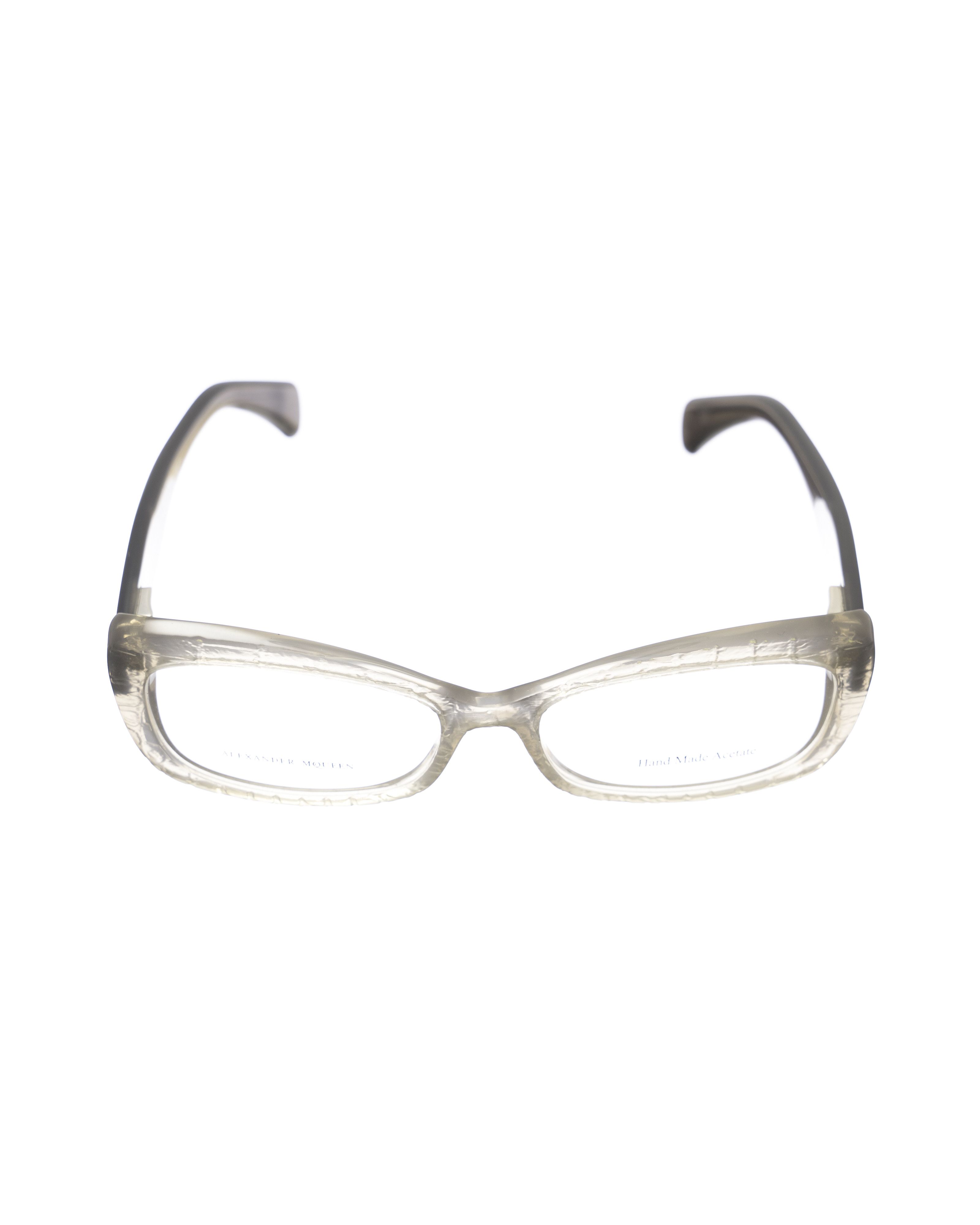 Alexander McQueen '90s Transparent Grey Cat Eye Glasses