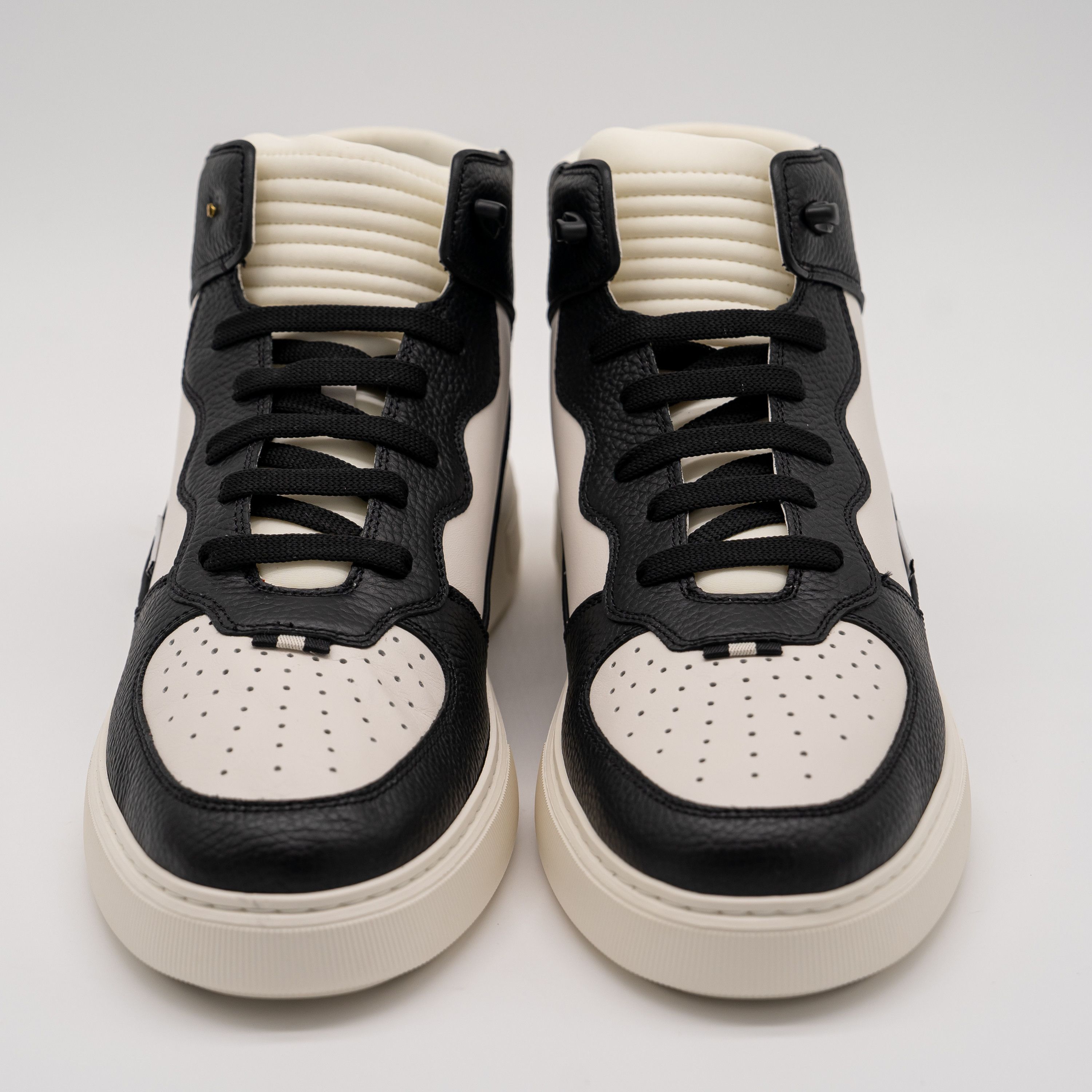 Bally 12 Bally Martyn Black White Leather High Top Sneakers Size US 12 / EU 45 - 2 Thumbnail